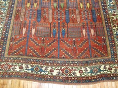 Zabihi Colllection Antique Persian Bidjar Willow Tree Rug