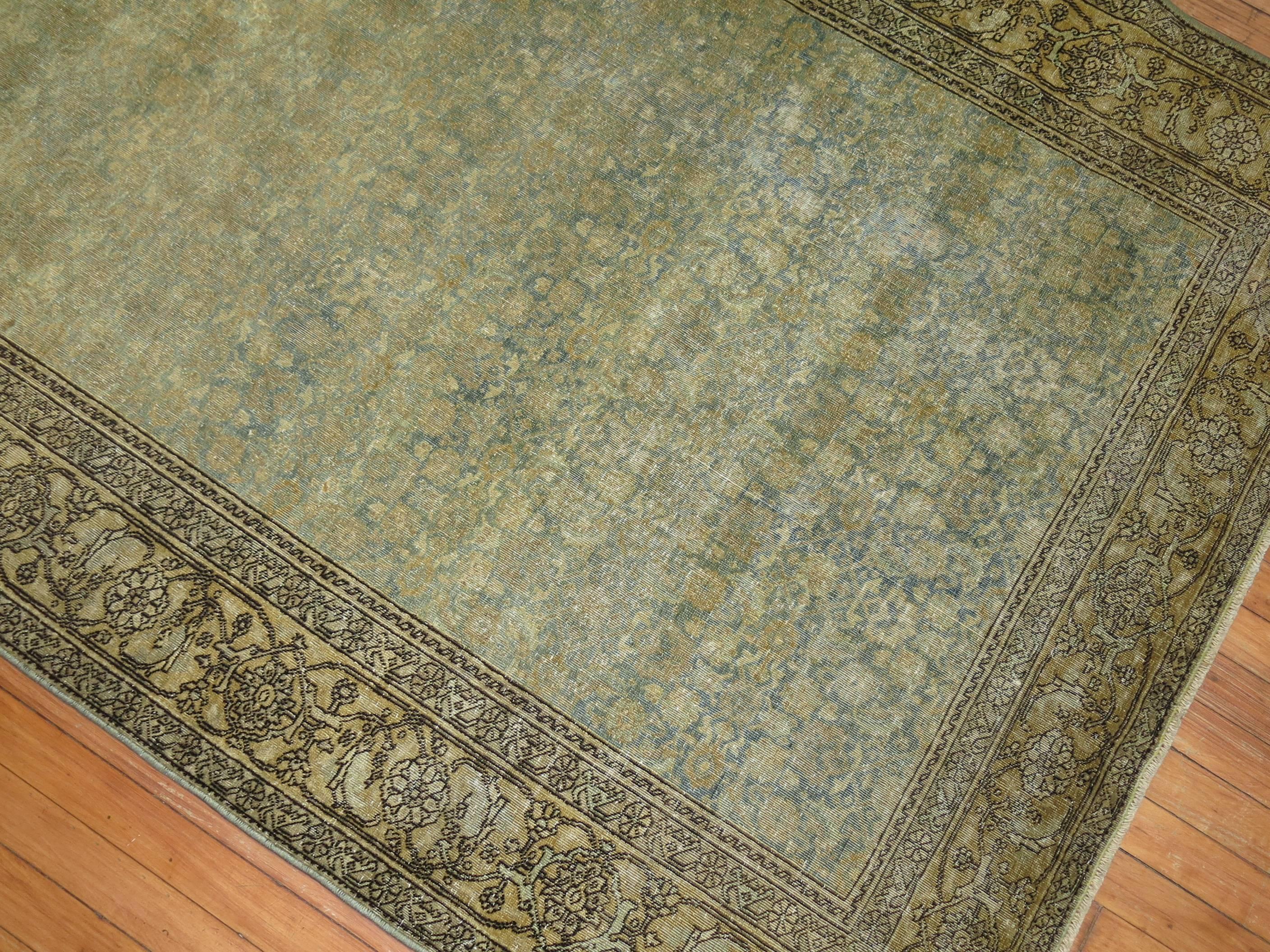 Wool Antique Persian Tabriz Rug