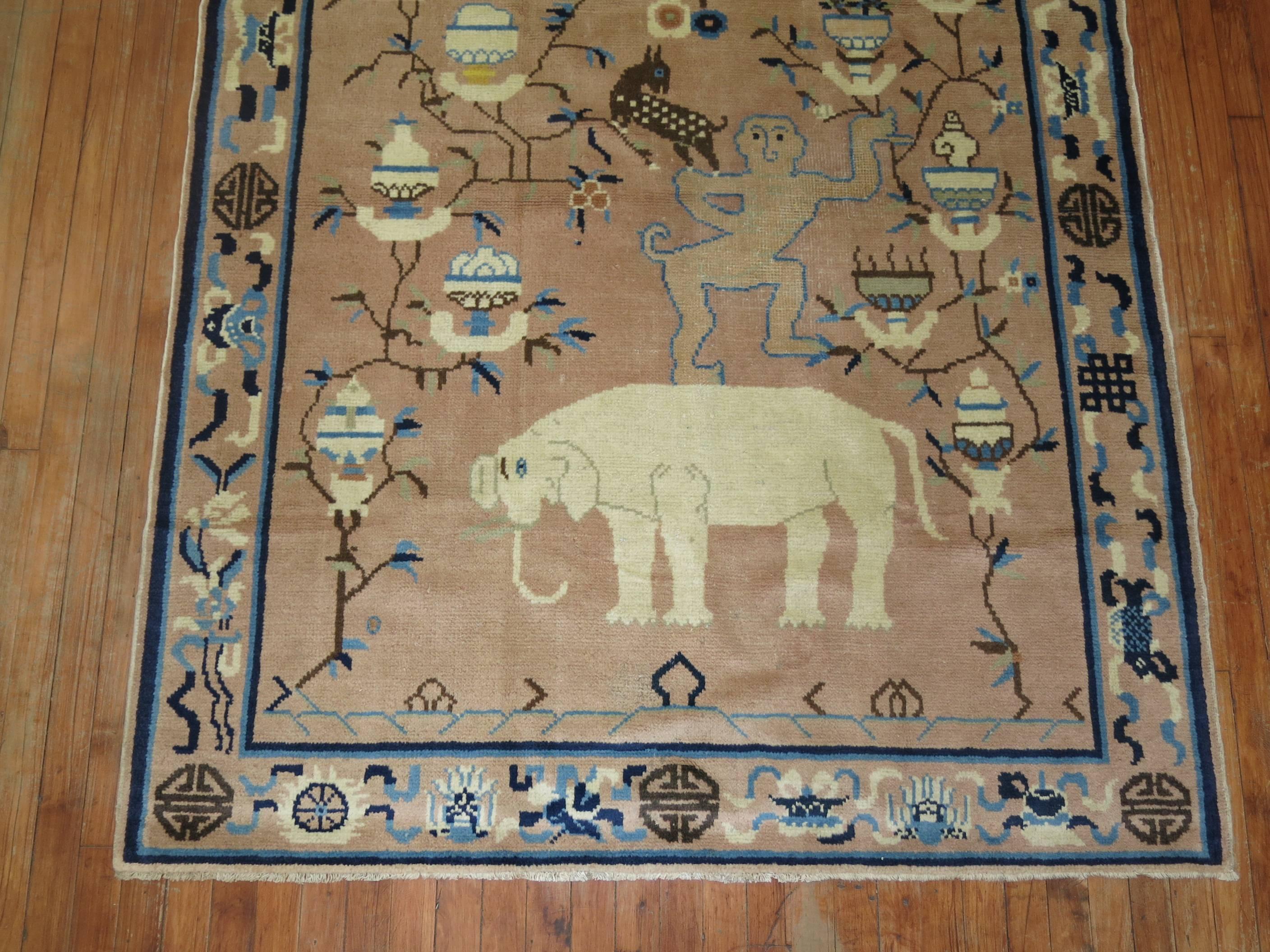 Chinese Pictorial Tibetan Rug