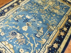 Blue Chinese Pictorial Antique Peking Rug
