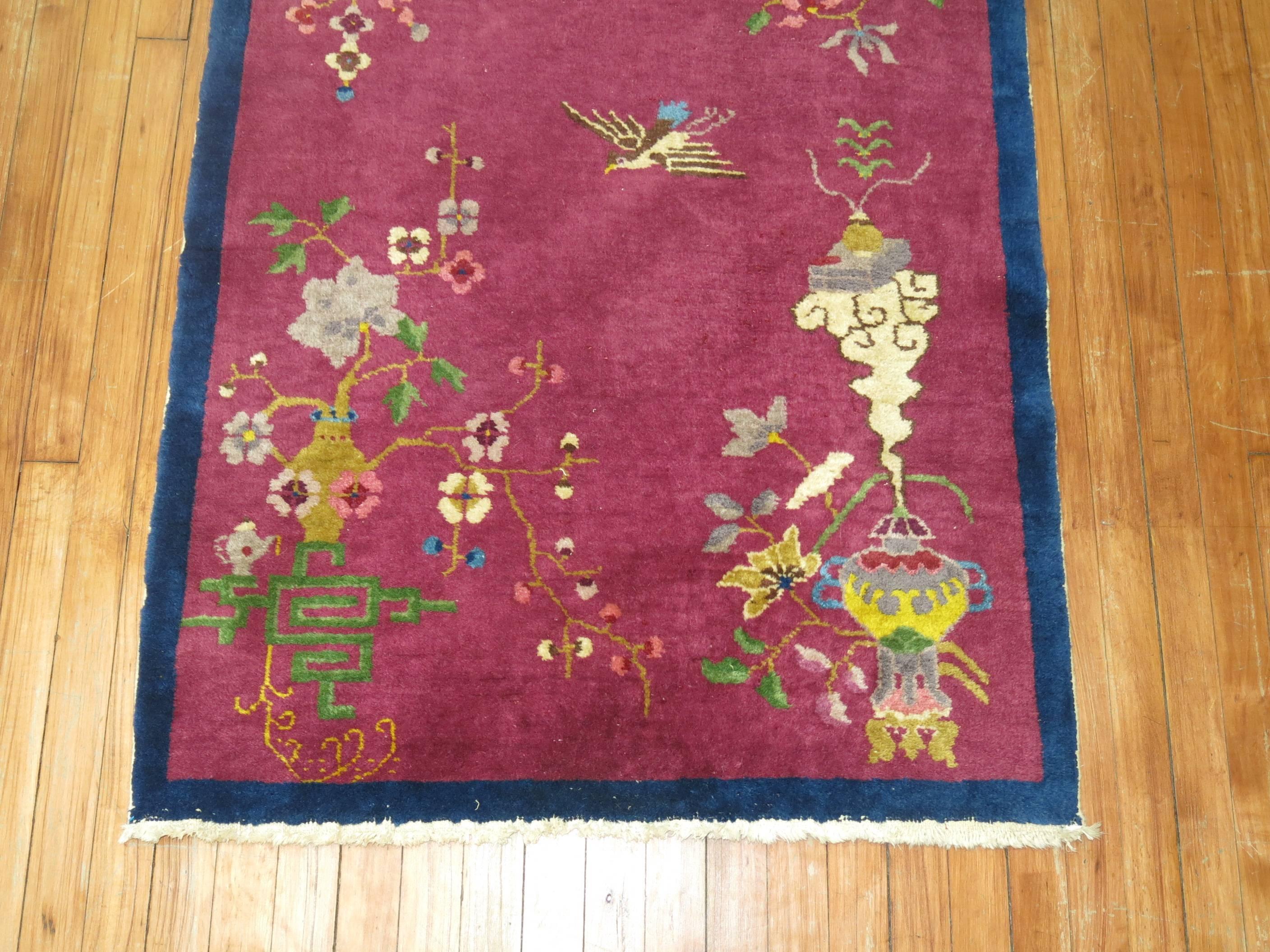 Mid-20th Century Vintage Chinese Art Deco Rug