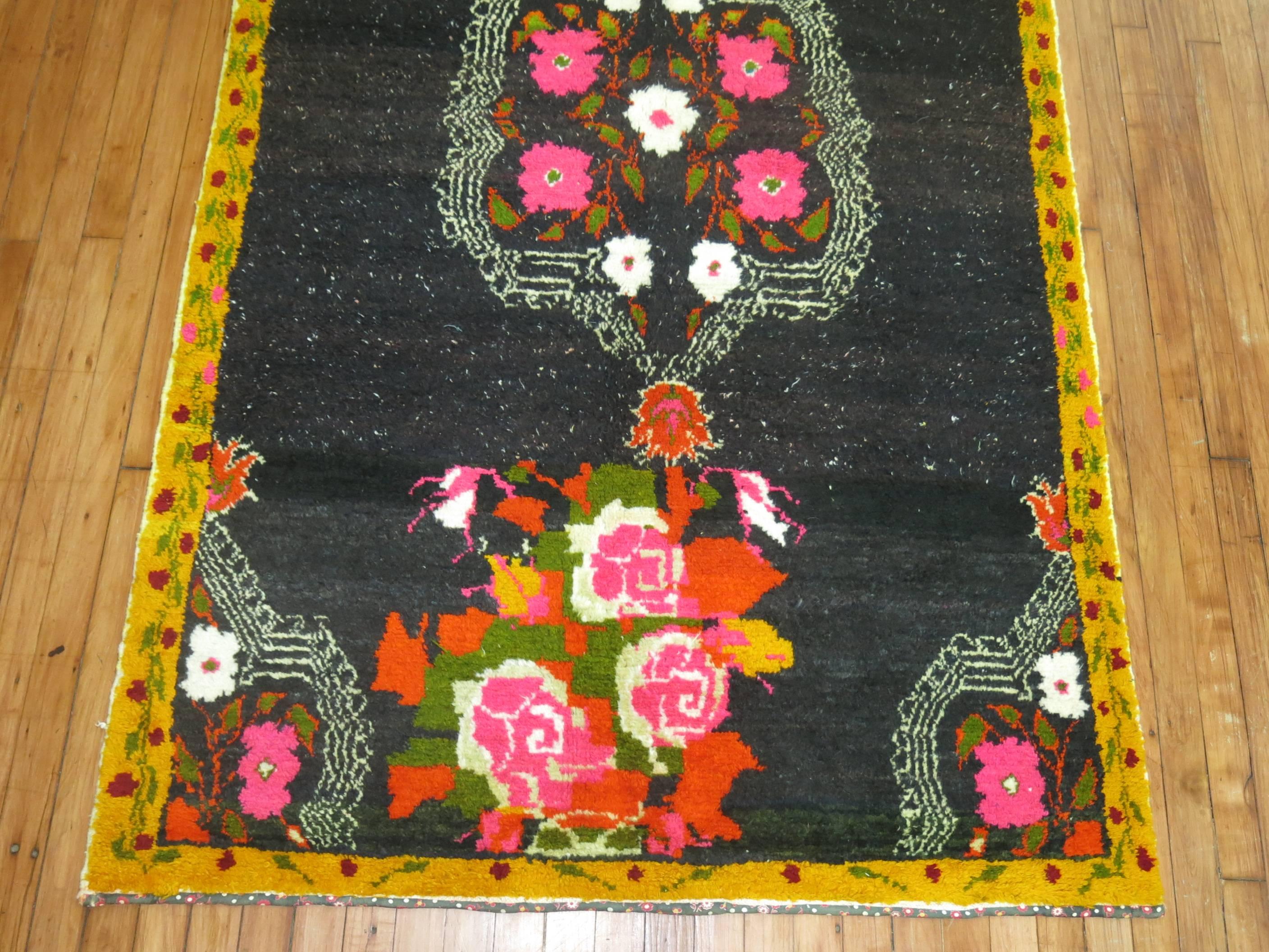 Wool Vintage Karabagh Rug