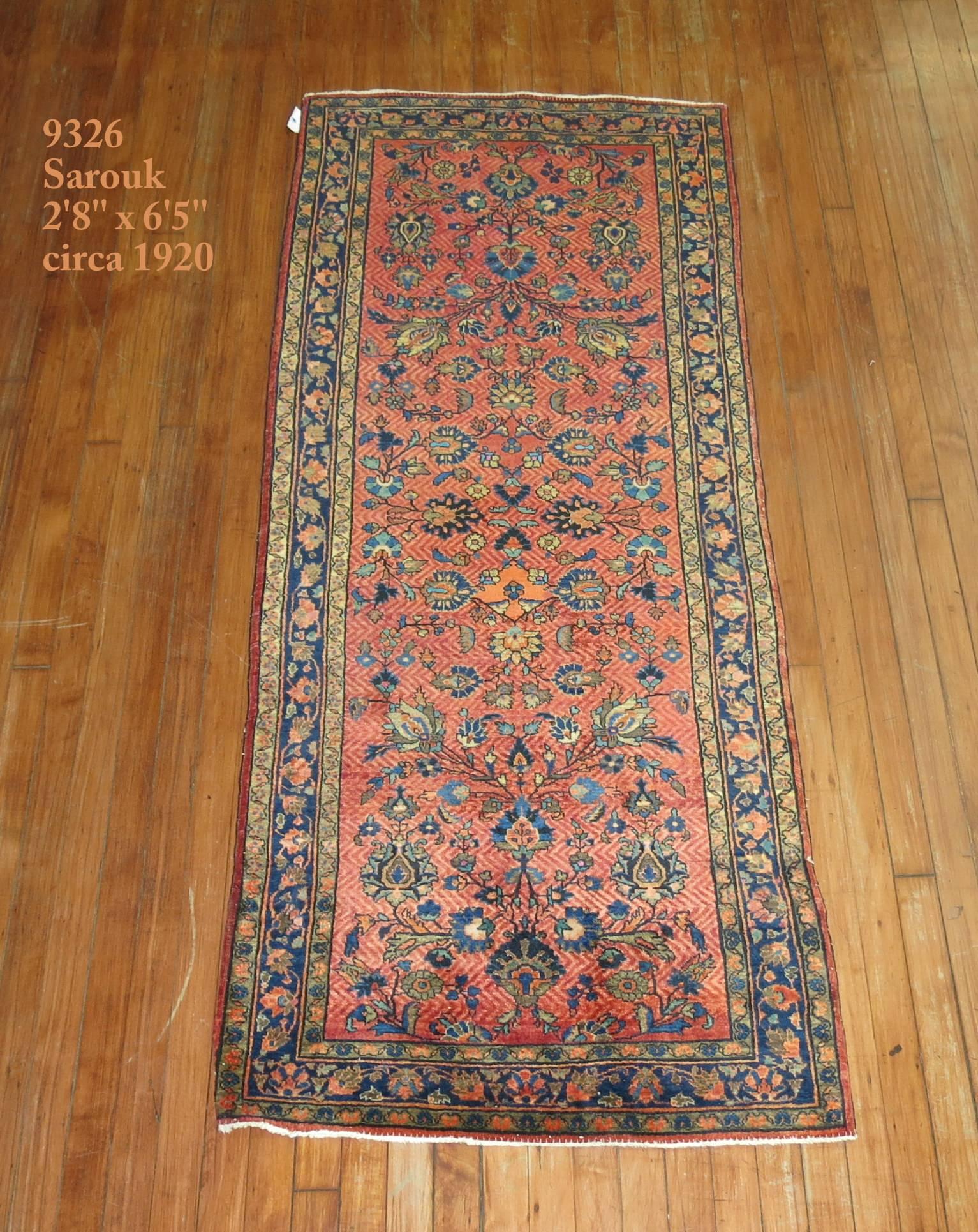 Traditional Antique Persian Sarouk Runner 2