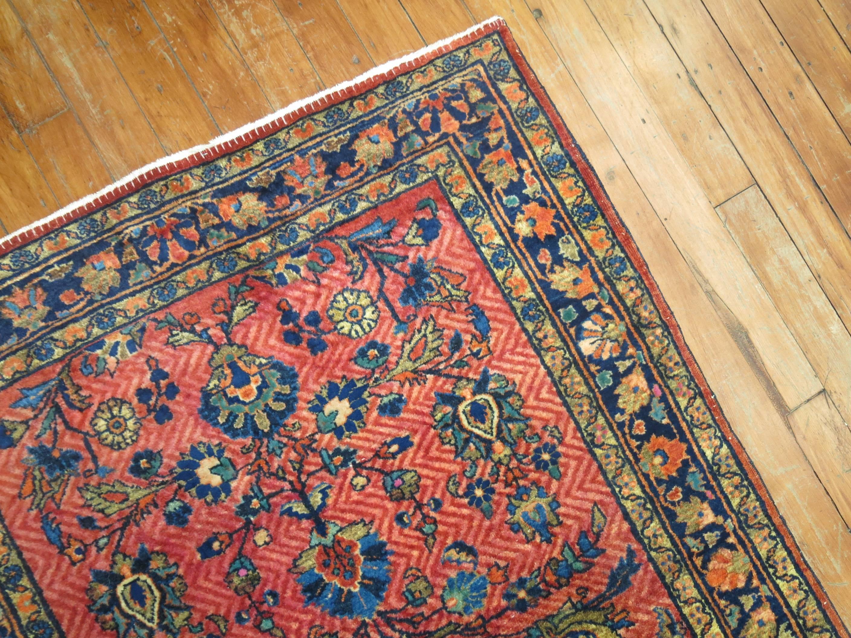 Sarouk Farahan Traditional Antique Persian Sarouk Runner