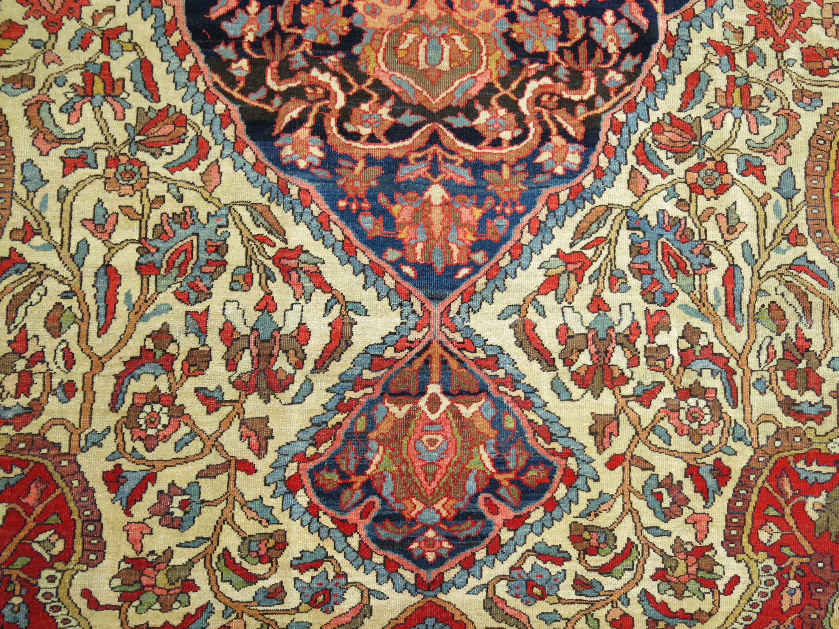 Hand-Woven Persian Sarouk Ferahan Rug For Sale