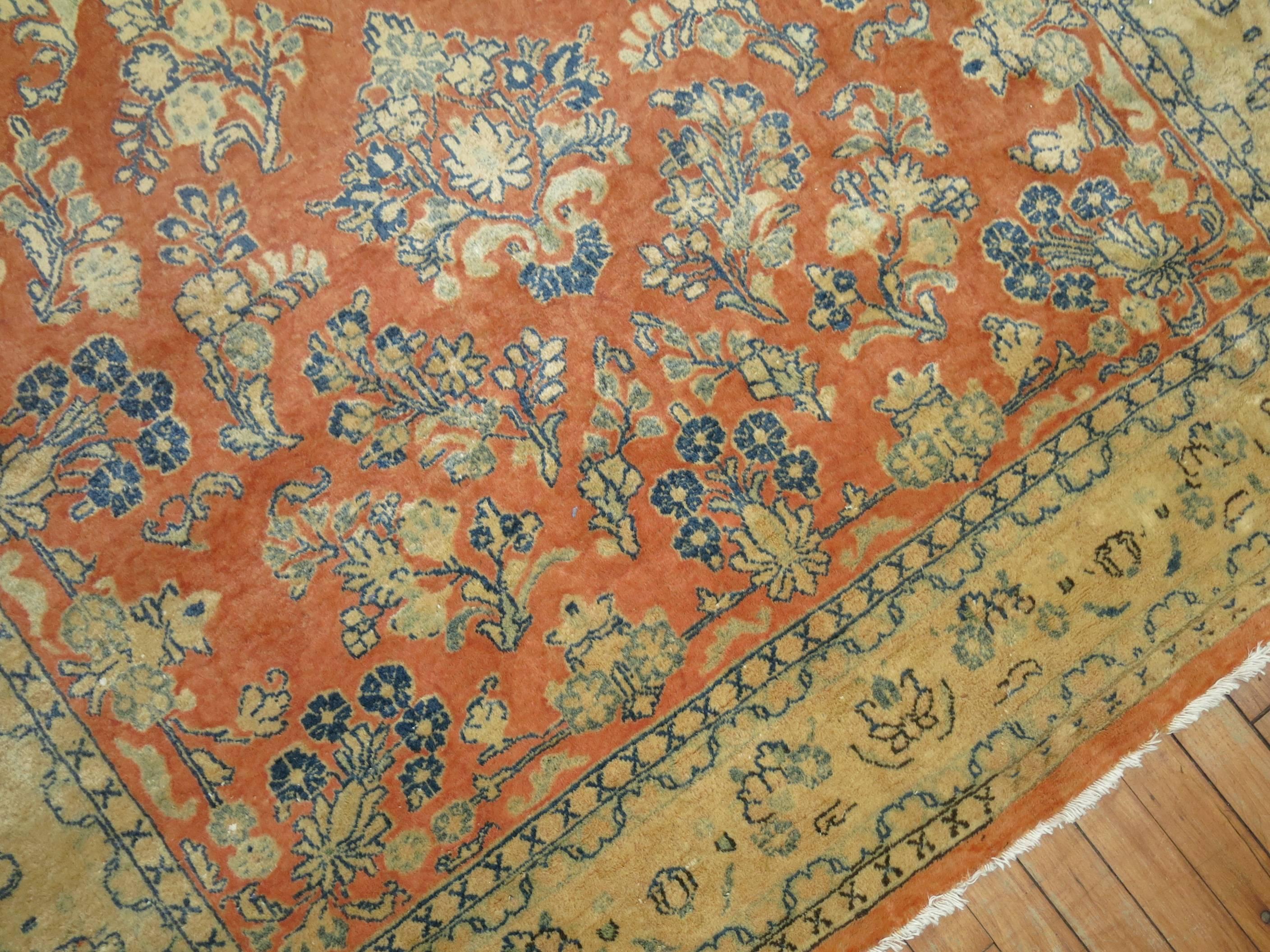 Tappeto Zabihi Collection'S Vintage Persian Sarouk In condizioni buone in vendita a New York, NY