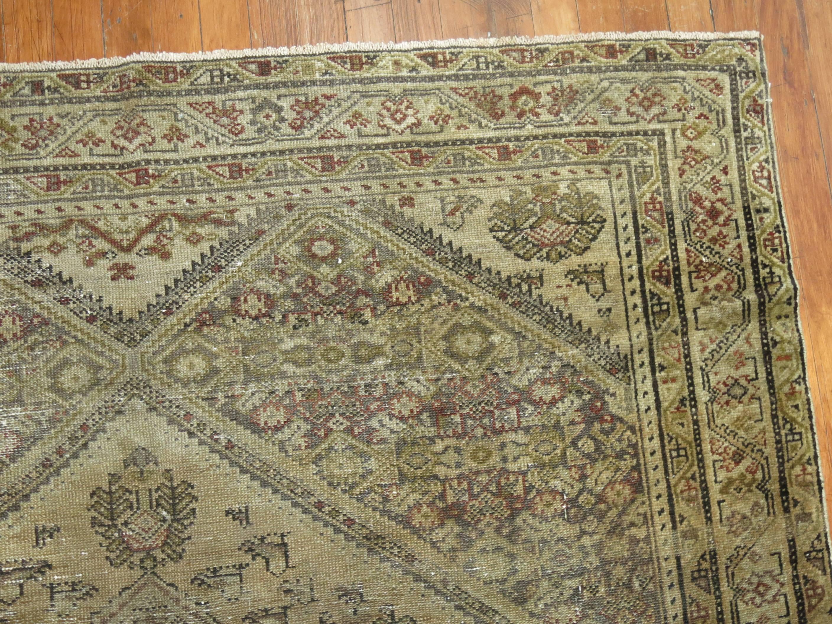 Shaker Shabby Chic Persian Malayer Rug For Sale