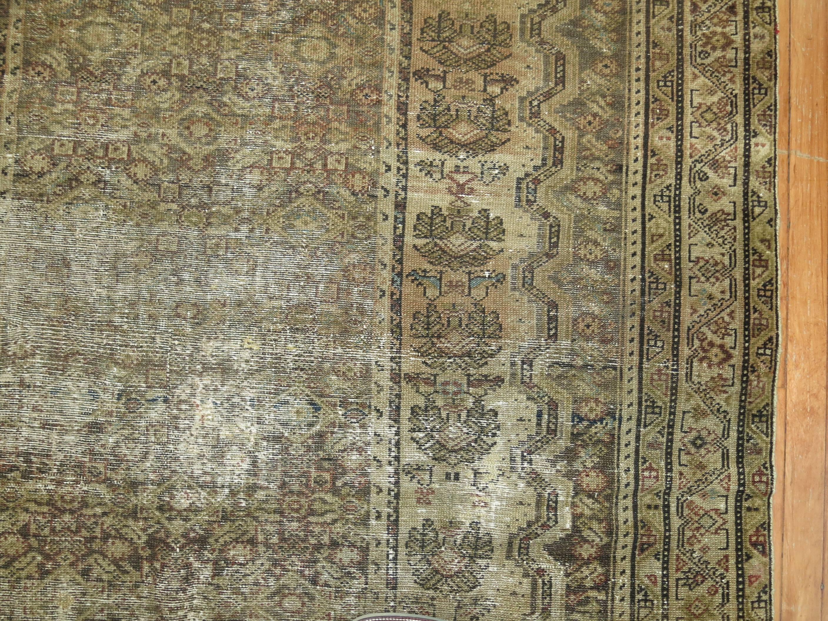 20th Century Shabby Chic Persian Malayer Rug For Sale