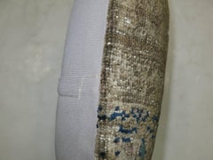 Zabihi Collection Blue Beige Persian Herati Rug Pillow