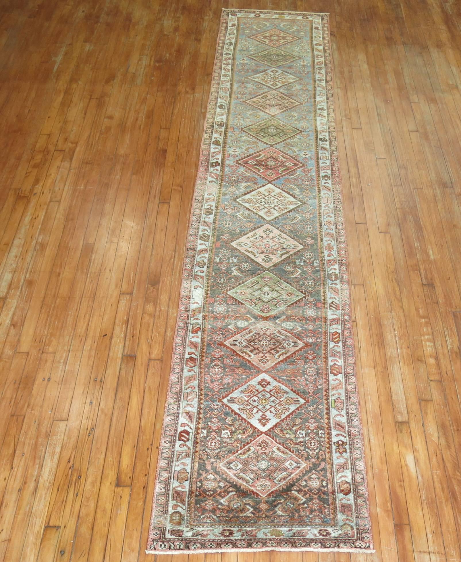 An early 20th-century Persian Malayer runner.

Measures: 2'8'' x 13'3''.