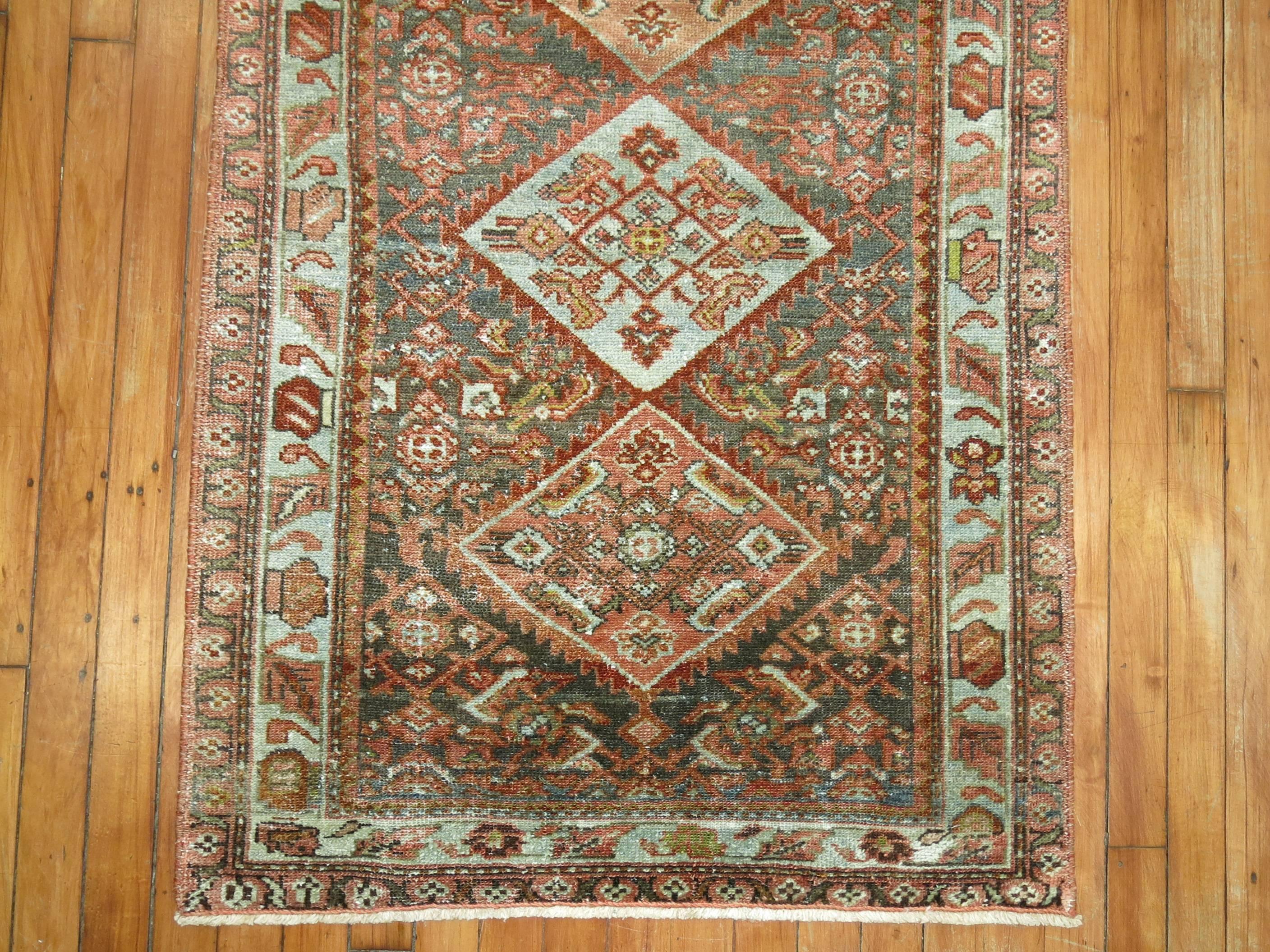 Geometric Persian Malayer Tribal Runner 1