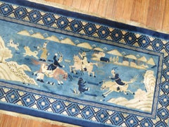 Vintage Chinese Peking Pictorial Hunting Rug