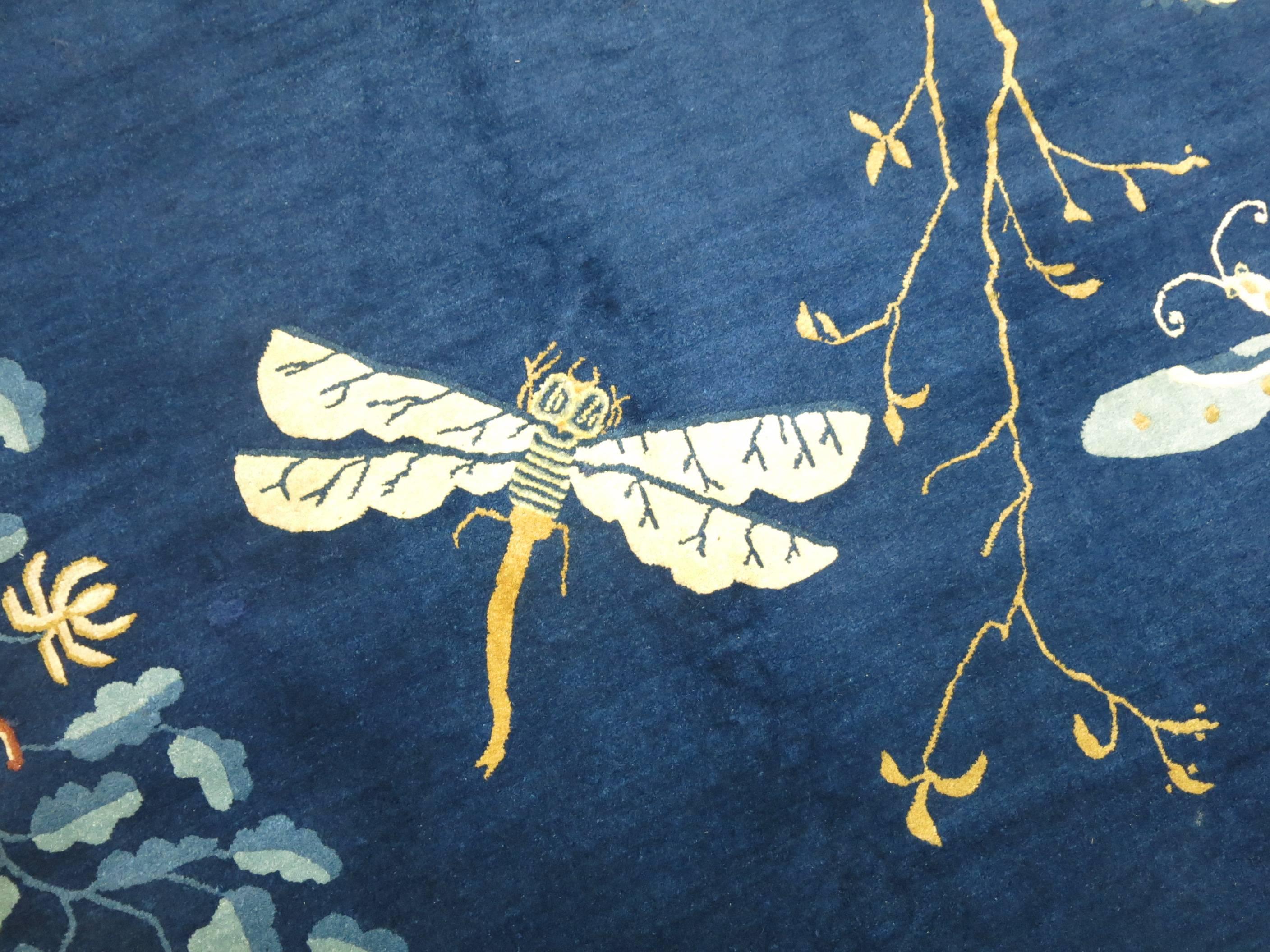 Butterfly Antique Chinese Peking Rug 2