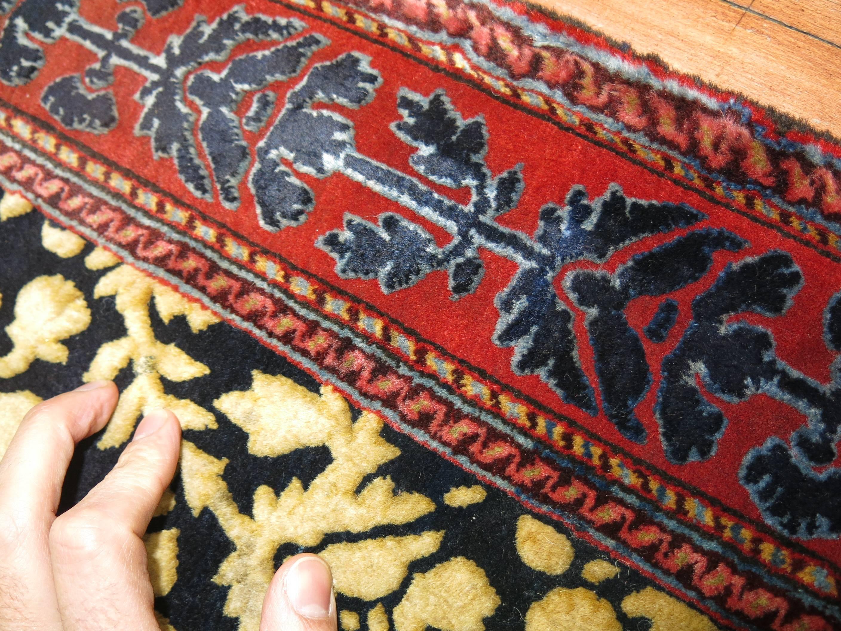Antique Persian Souf Carpet In Excellent Condition For Sale In New York, NY