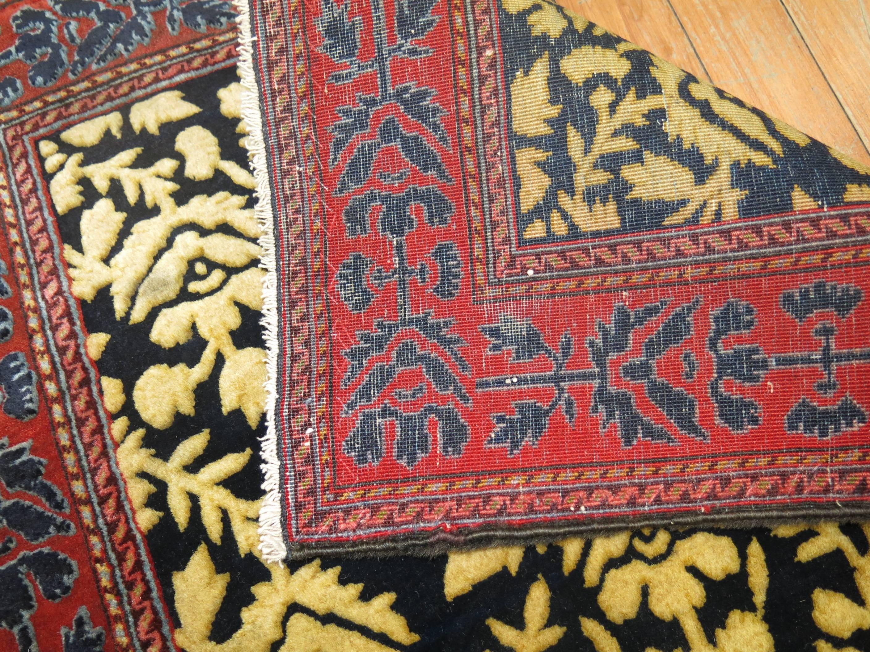 20th Century Antique Persian Souf Carpet For Sale