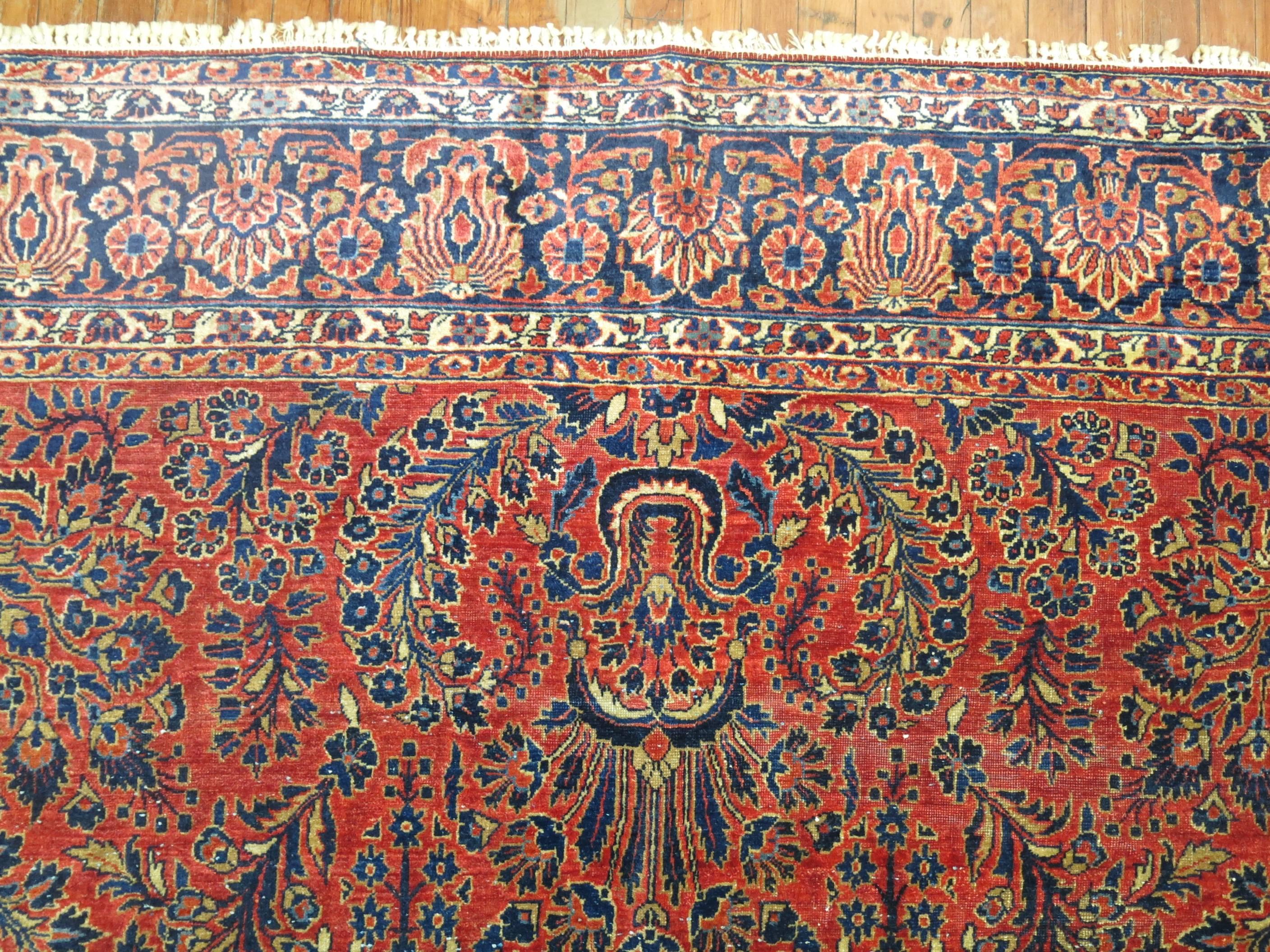 Début du 20ème siècle The Collective Taille de la pièceTapis sarouk persan ancien en vente