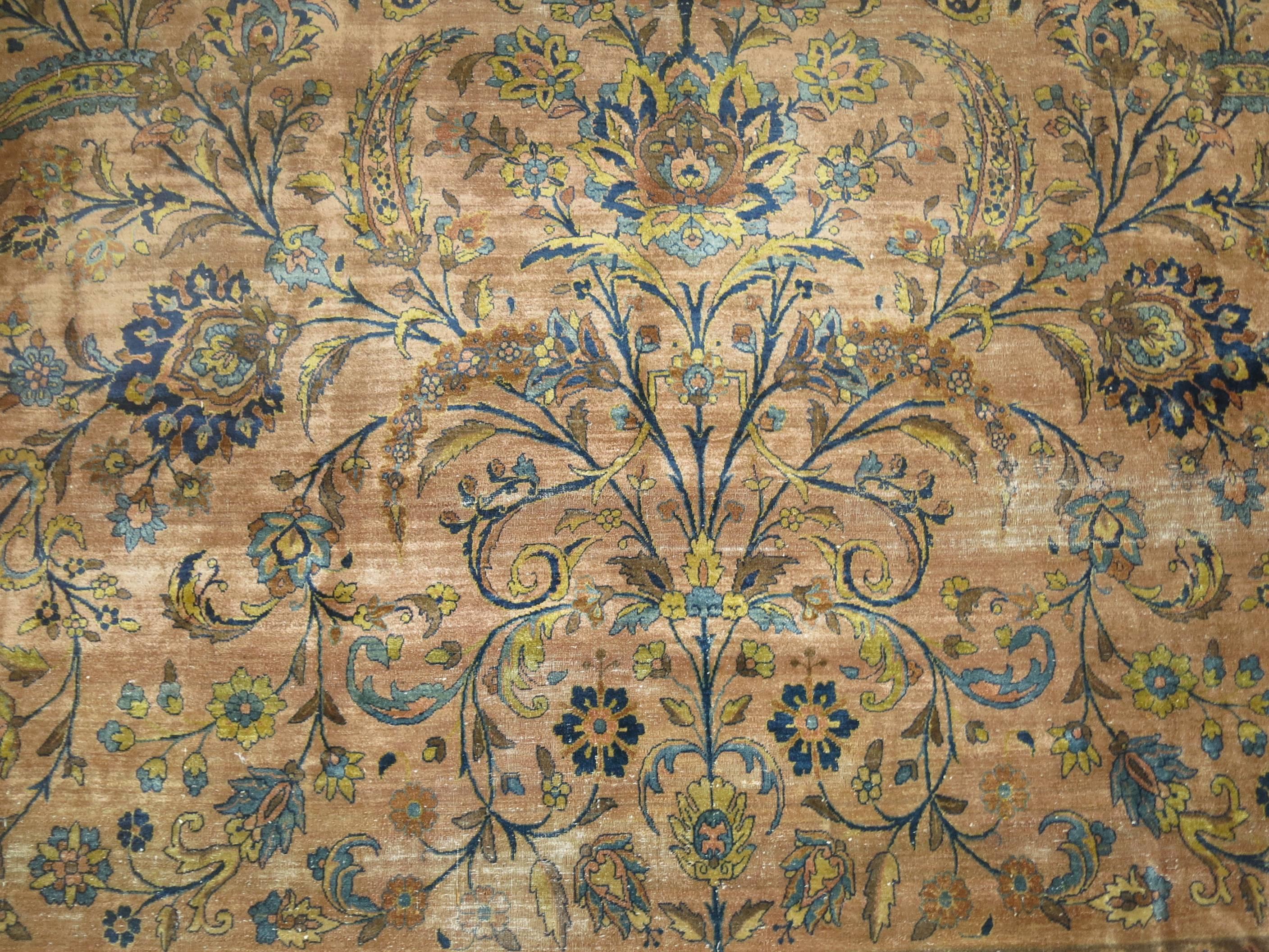 Hand-Knotted Indian Lahore Rug
