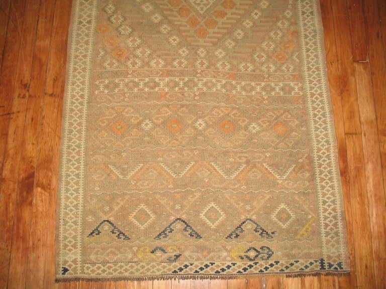 Tribal Moroccan Kilim Runner For Sale