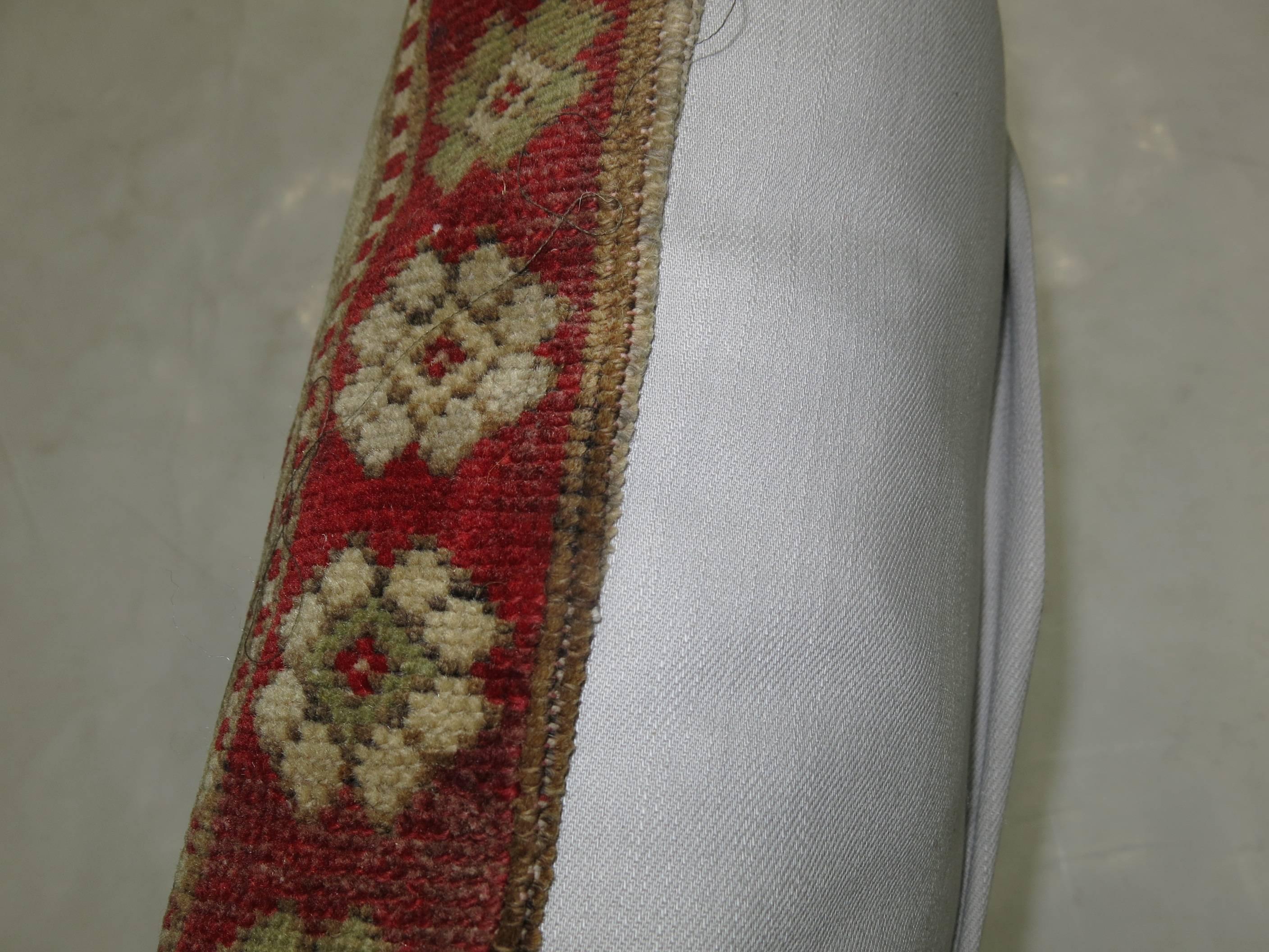 Pillow made from an antique Turkish Anatolian rug.

17'' x 18''