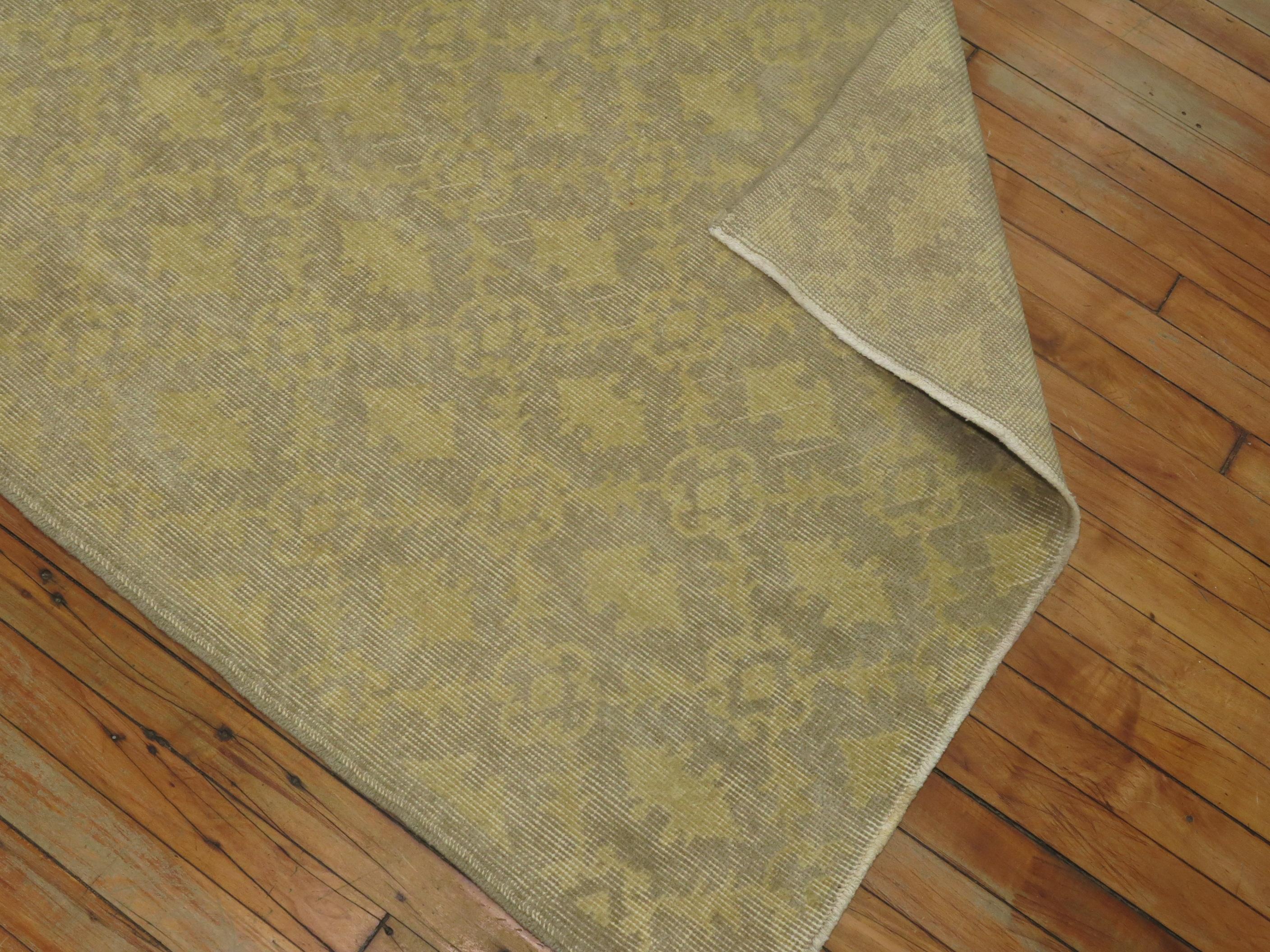 Gray Vintage Turkish Konya Runner In Good Condition For Sale In New York, NY