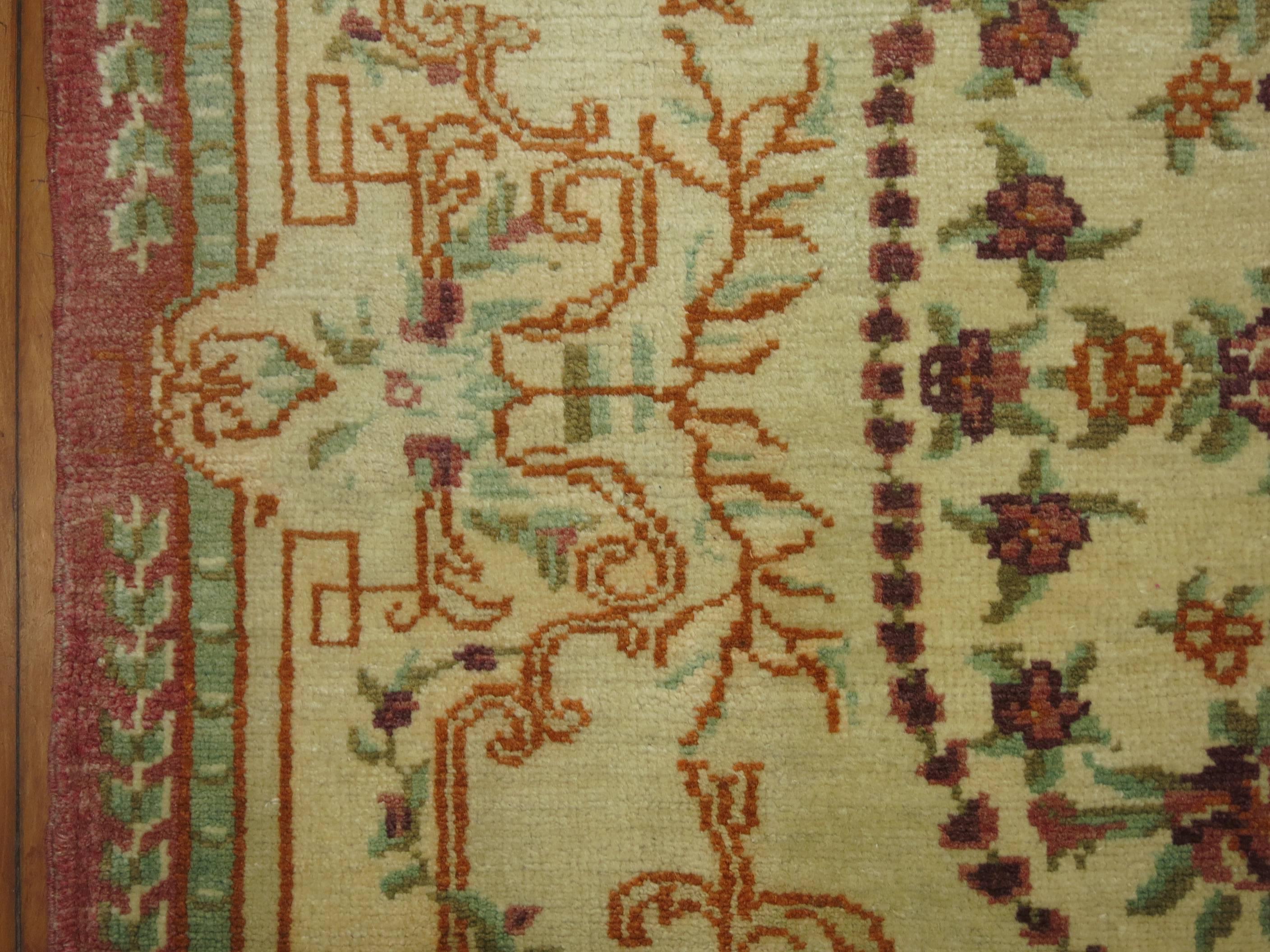 Hand-Knotted Turkish Ghiordes Rug For Sale