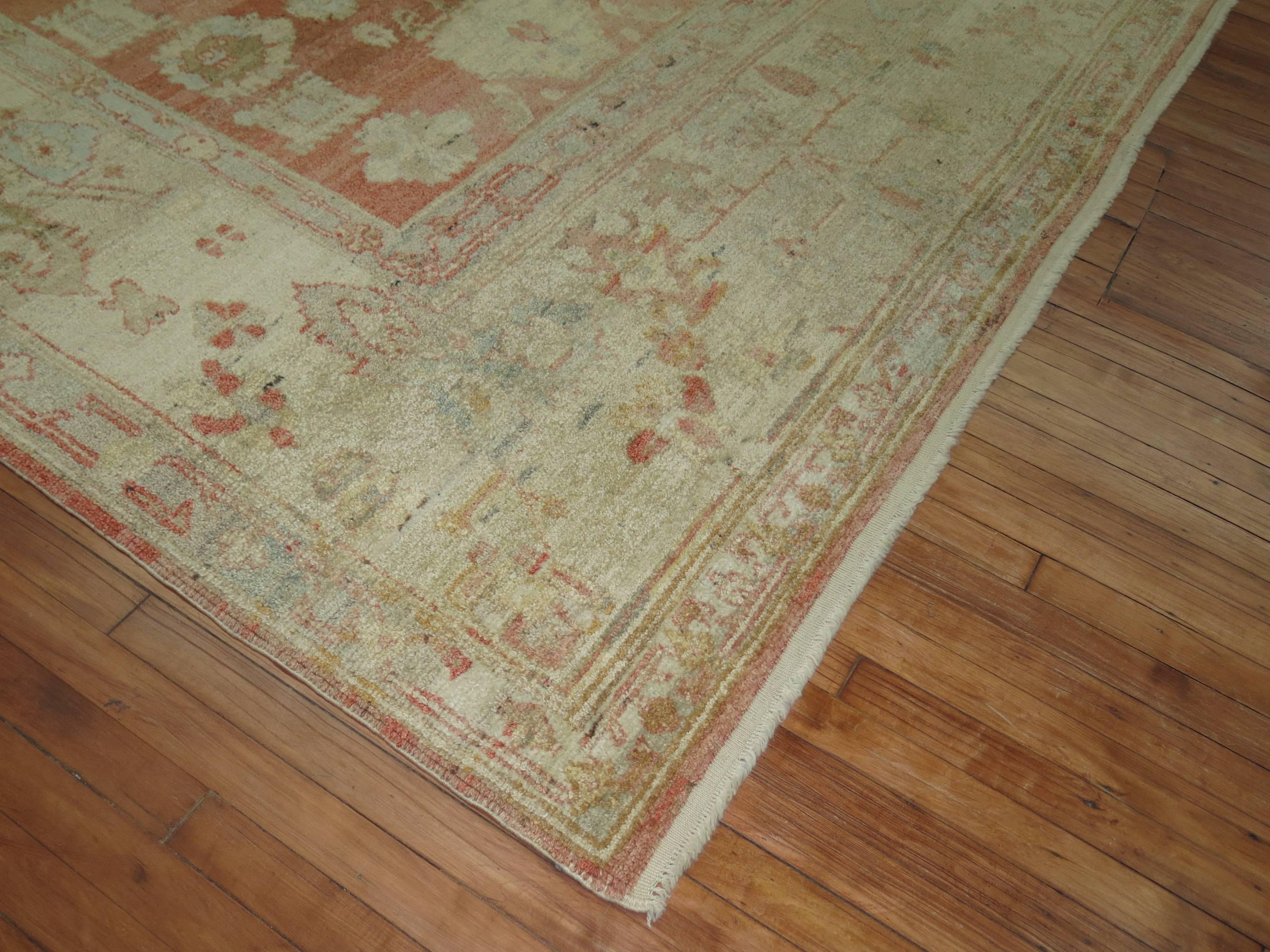 Angora Turkish Oushak Rug In Excellent Condition In New York, NY