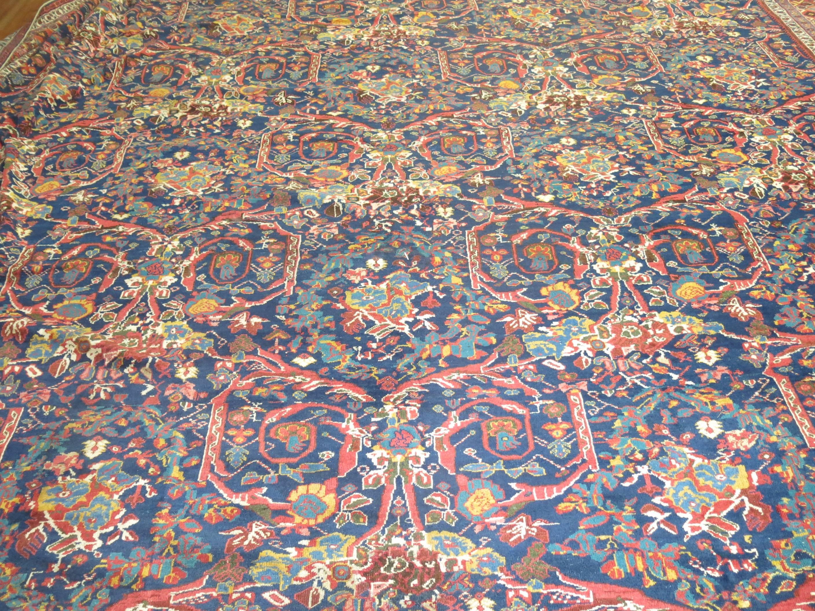 navy persian rug