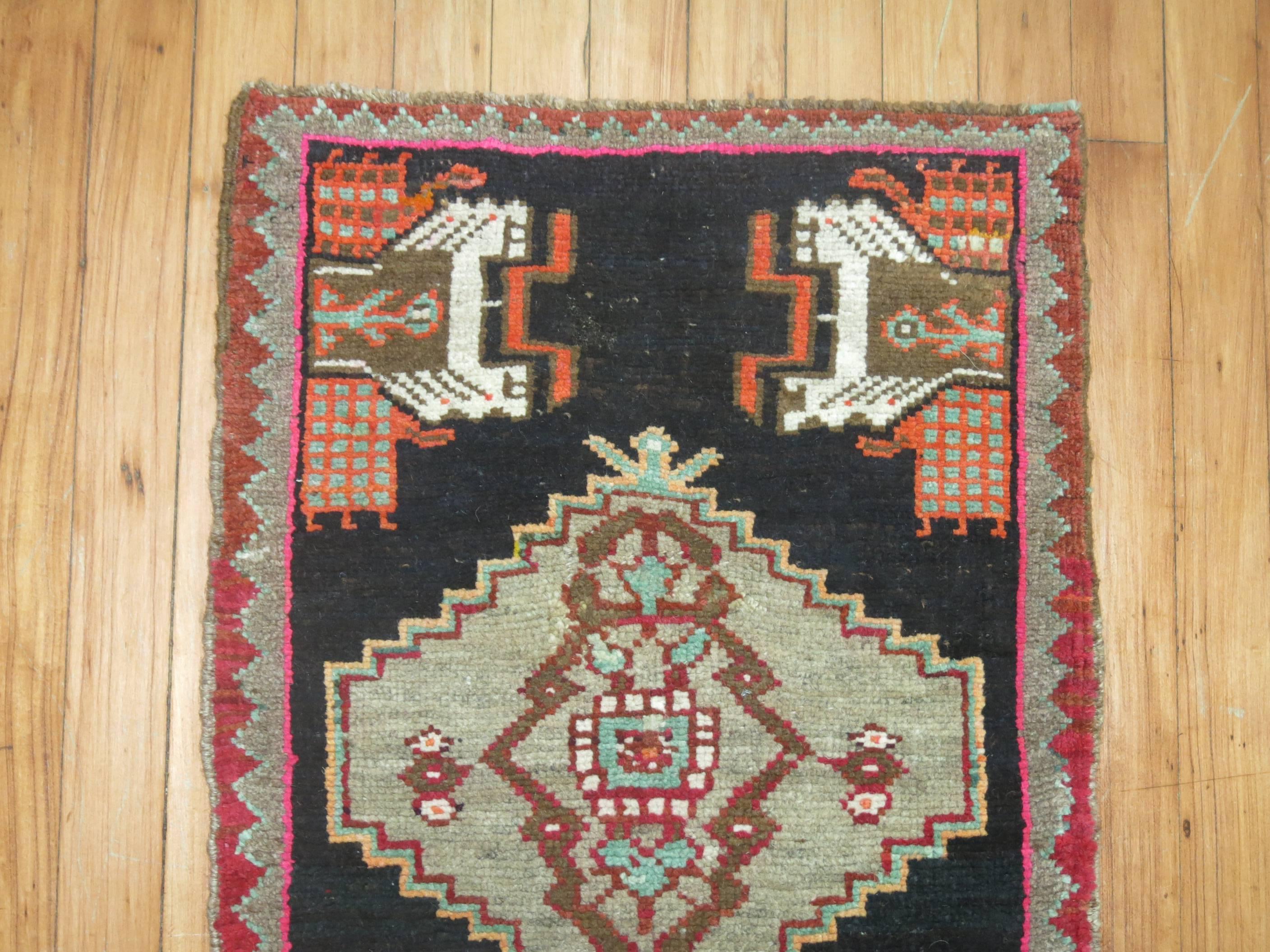 Vintage Yastik Style Runner In Excellent Condition In New York, NY
