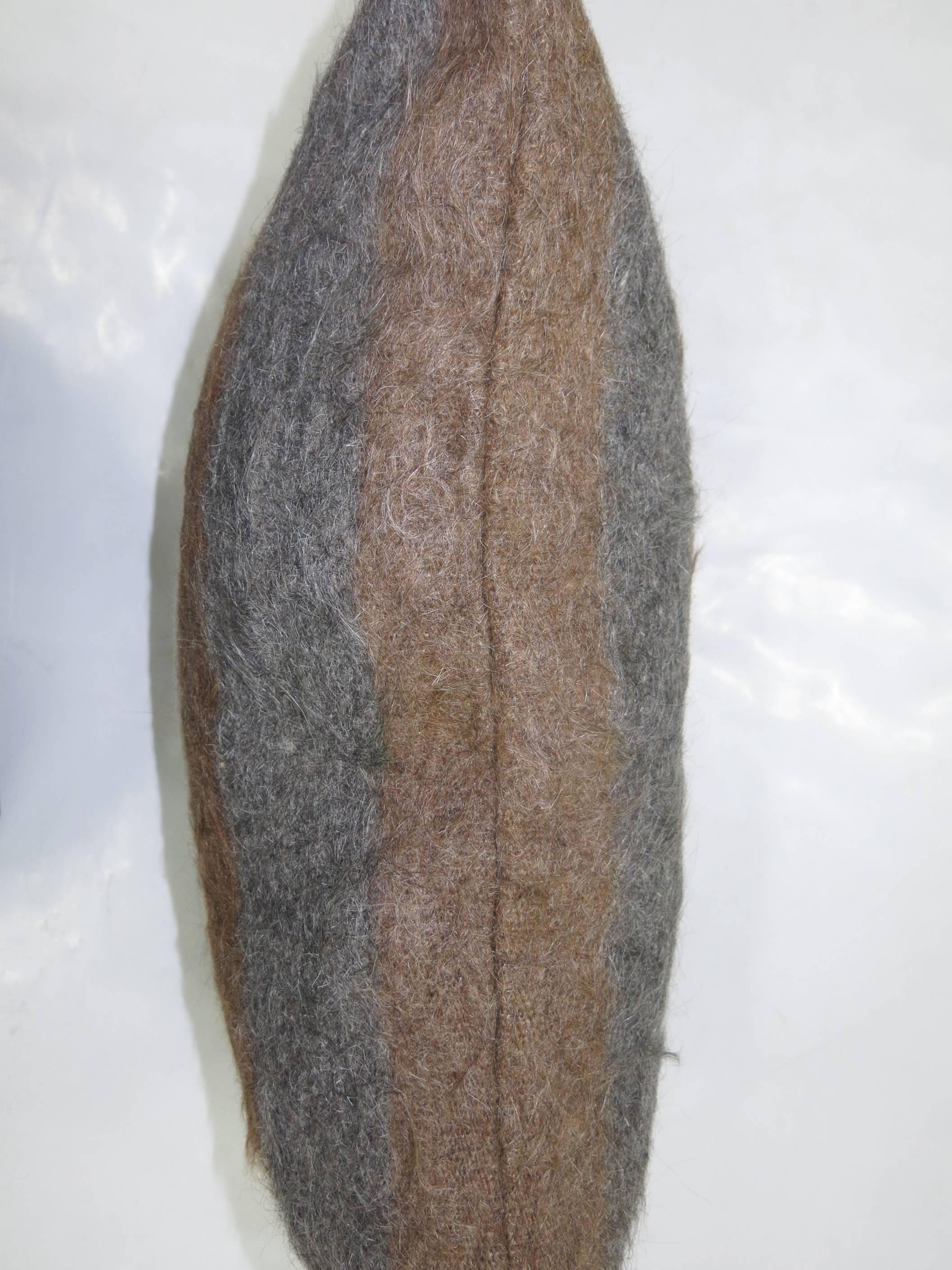 Double-sided Pillow made with a Turkish Mohair rug.