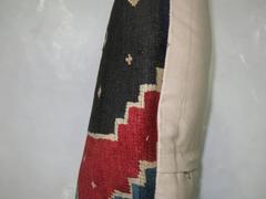 Whimsical Antique Wool Turkish Rug Khotan Inspired Lumbar Size Pillow