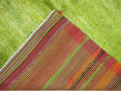 Zabihi Collection Lime Green Vintage Turkish Tulu Pile Rug