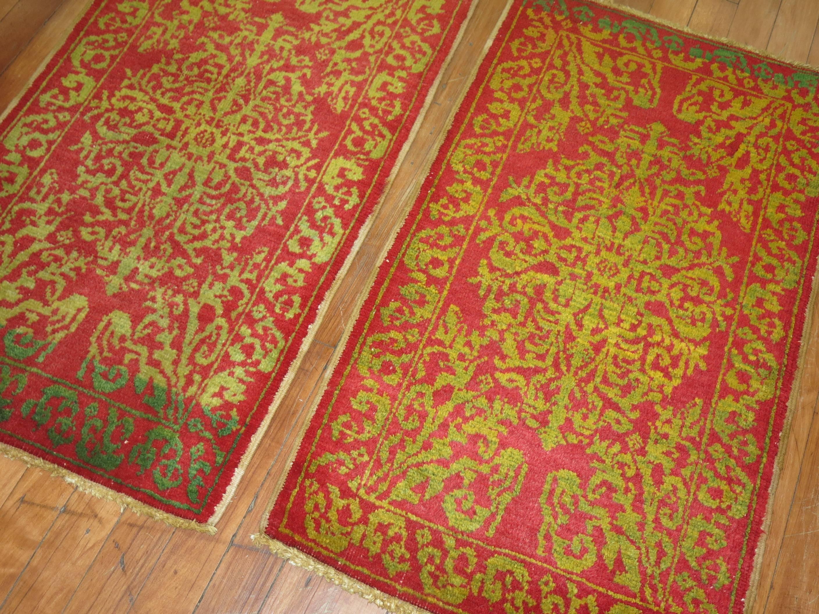 Hand-Knotted Set of Antique Turkish Rugs