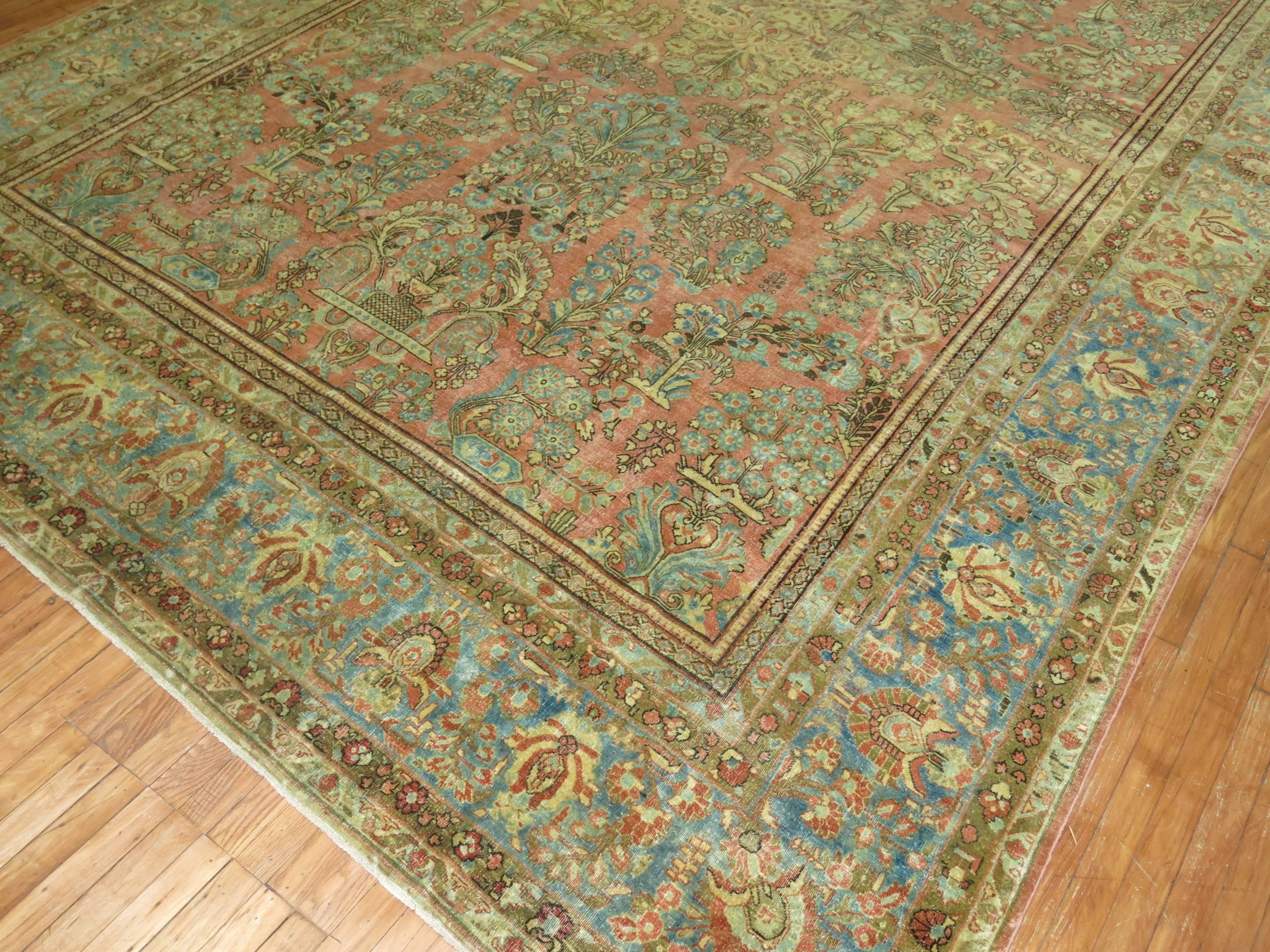 Antique Persian Sarouk Rug In Good Condition In New York, NY