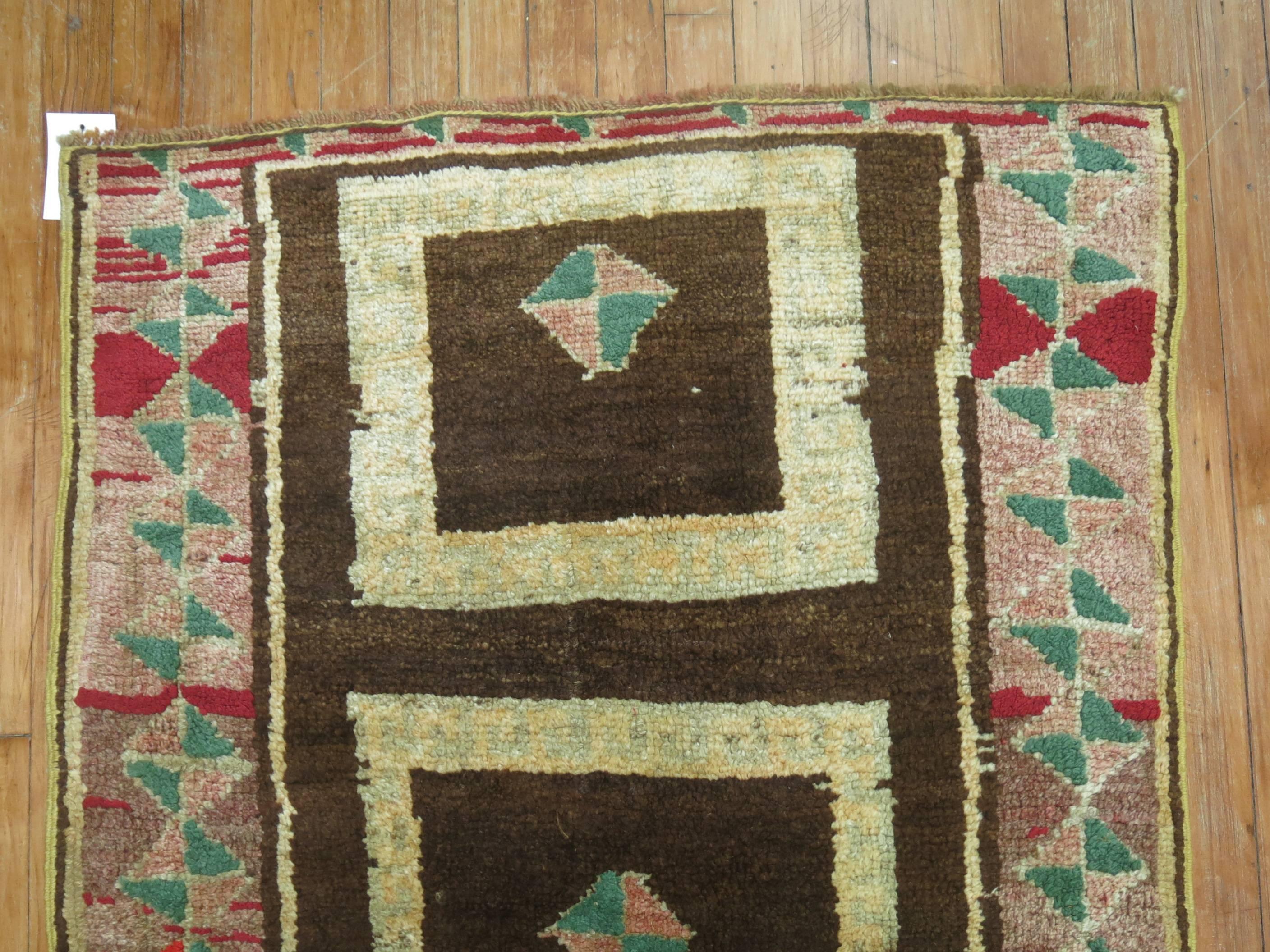 Vintage Turkish Eclectic Runner In Good Condition In New York, NY