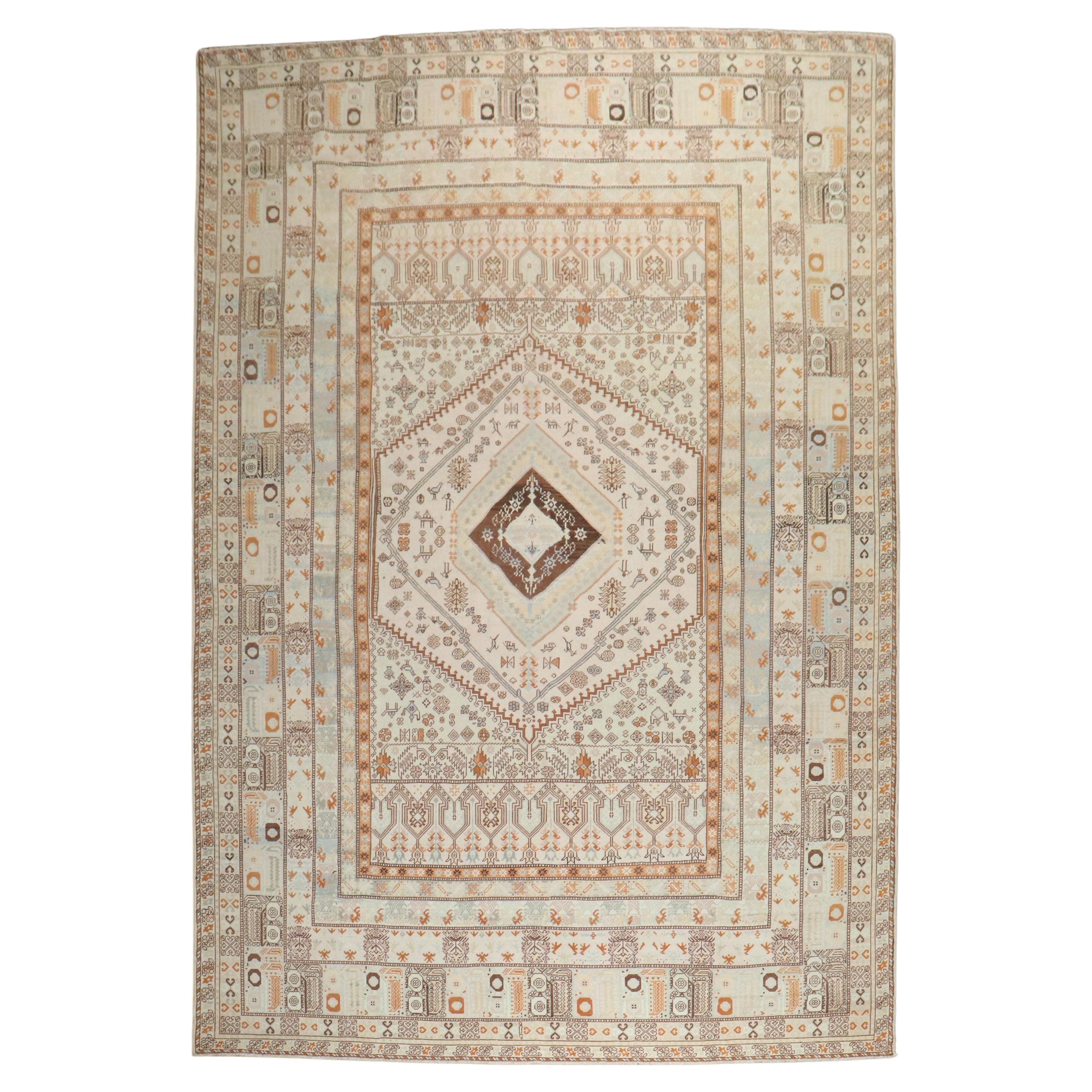 Zabihi Collection Vintage Room Size Moroccan Rug For Sale