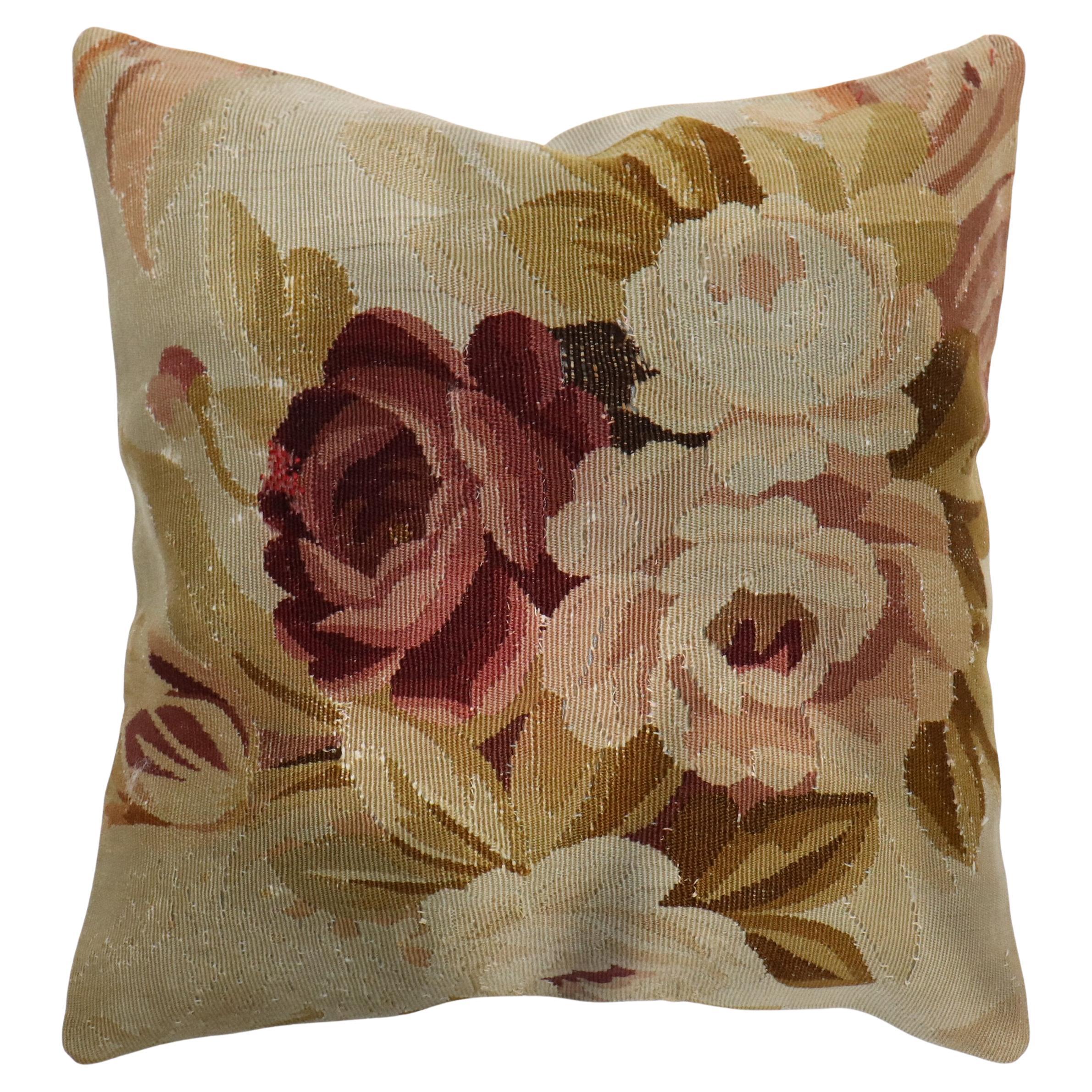 Zabihi Collection 19th Century Antique French Aubusson Pillow