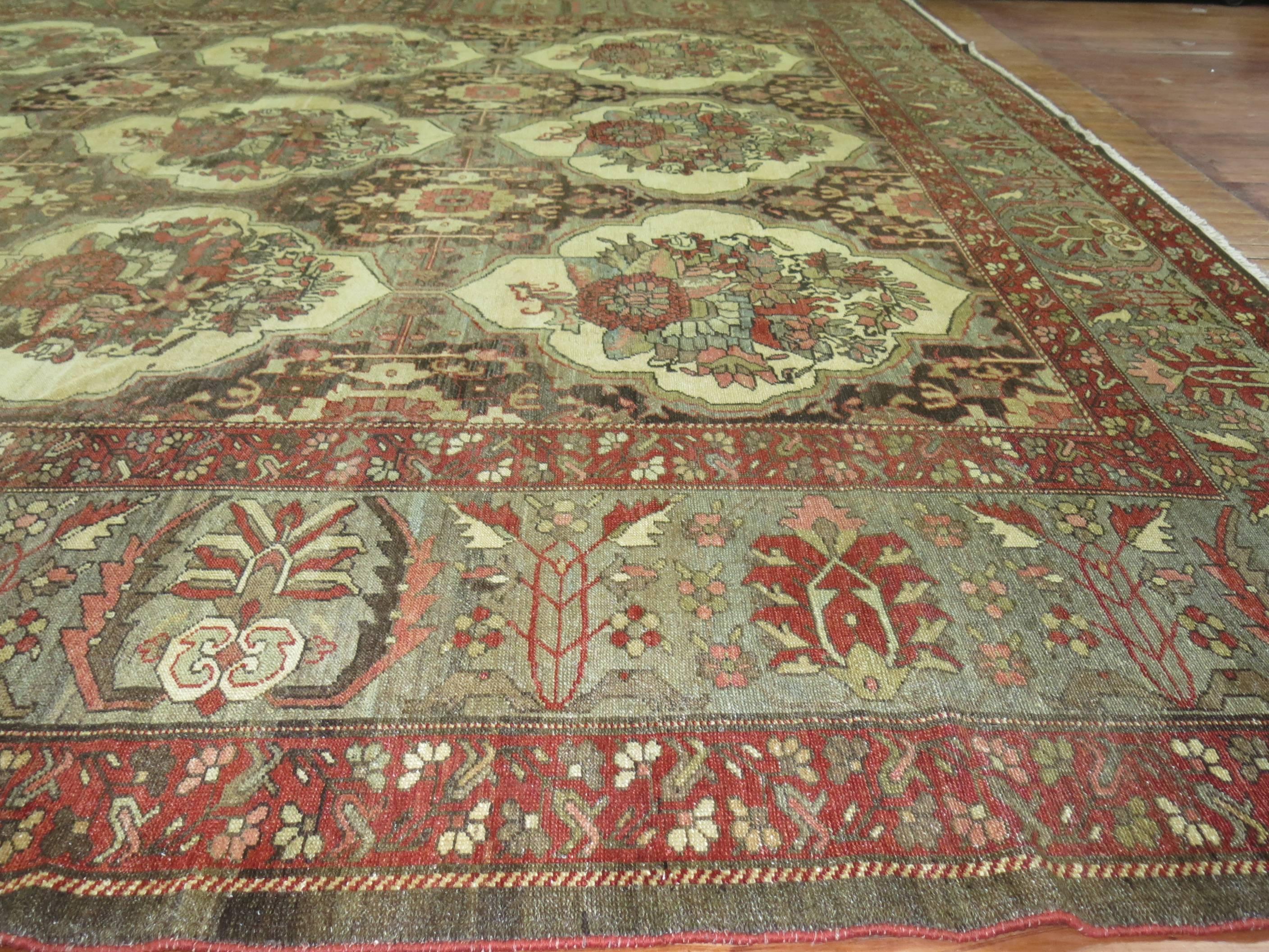Antique Persian Bakhtiari Carpet In Good Condition In New York, NY