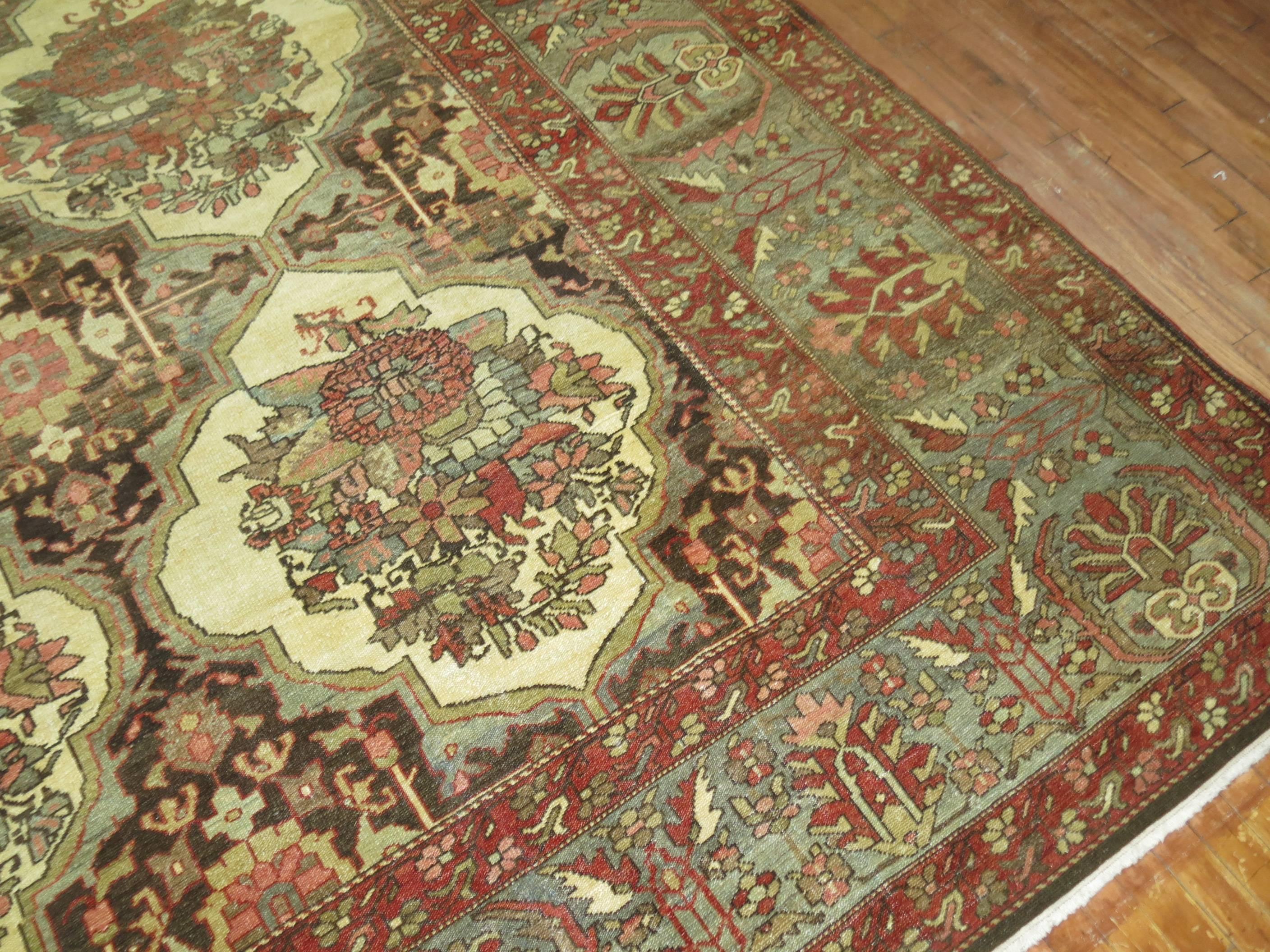 20th Century Antique Persian Bakhtiari Carpet