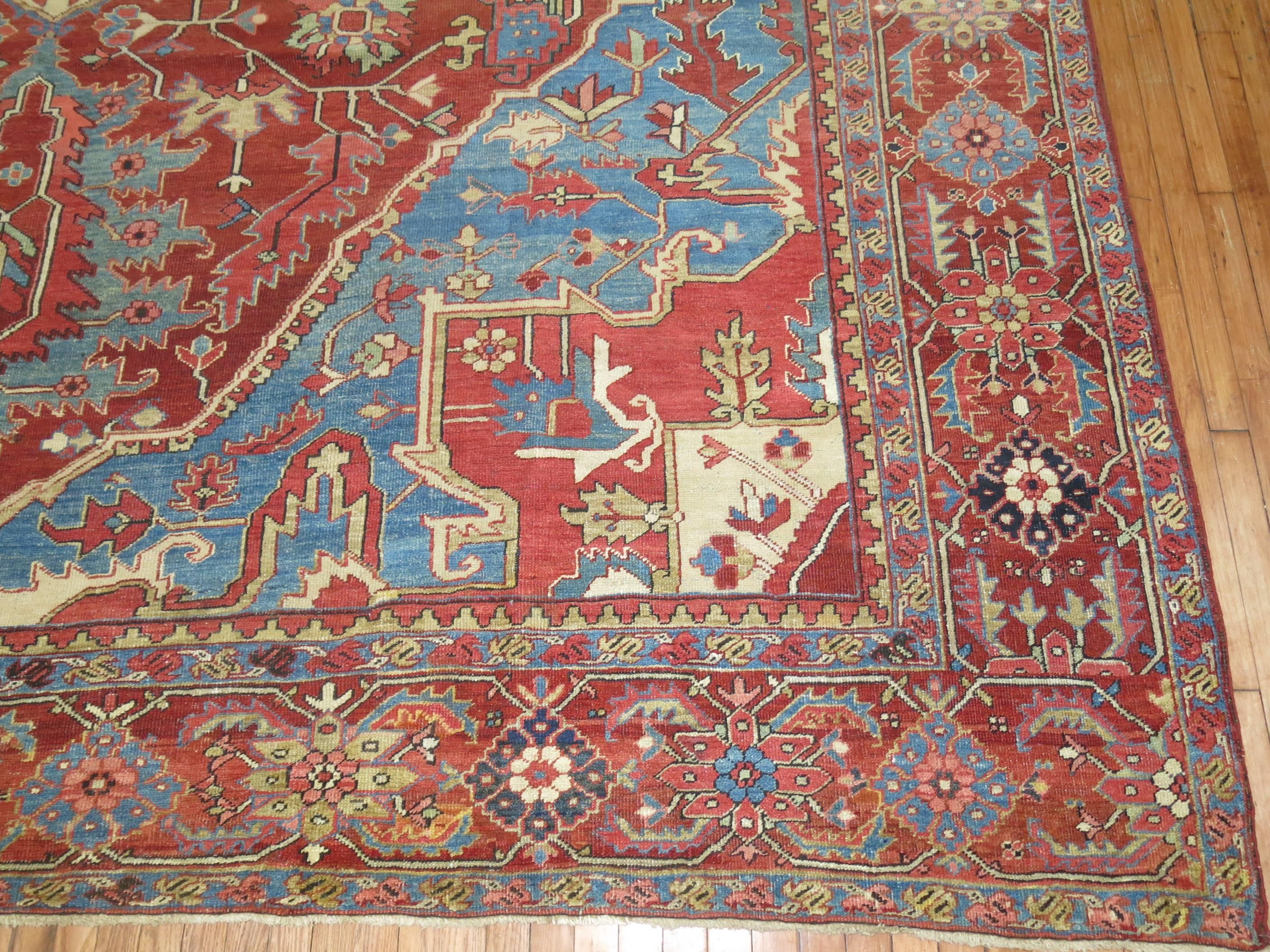 Antiker persischer Heriz-Teppich in Übergröße im Angebot 2
