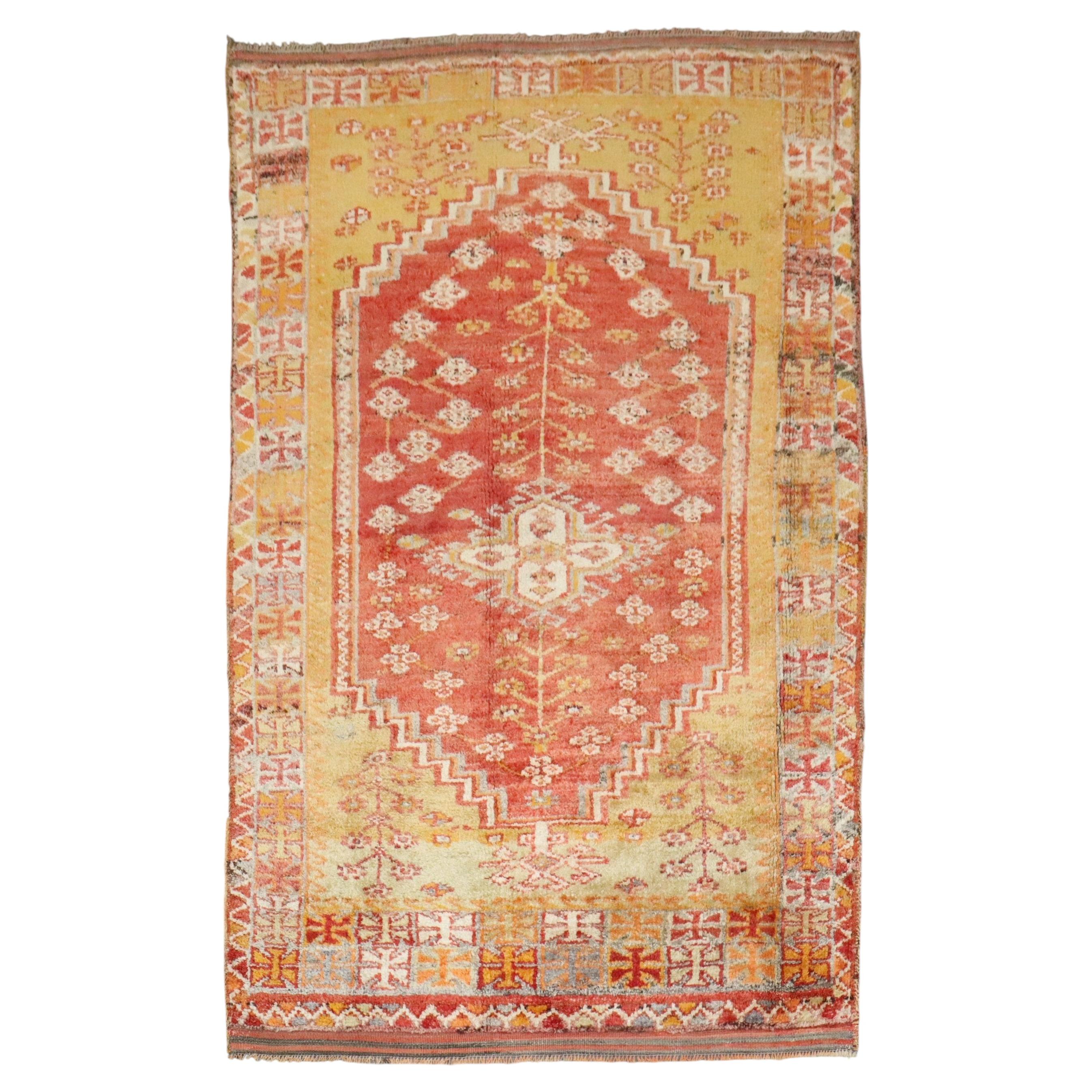 Zabihi Collection Antique Turkish Daizkare Anatolian Accent Rug