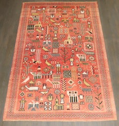 Zabihi-Kollektion: Vintage-Teppich aus Marokko mit ausgefallenen Motiven