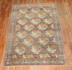 Zabihi Collection Gol Farang Antique Senneh Accent Rug