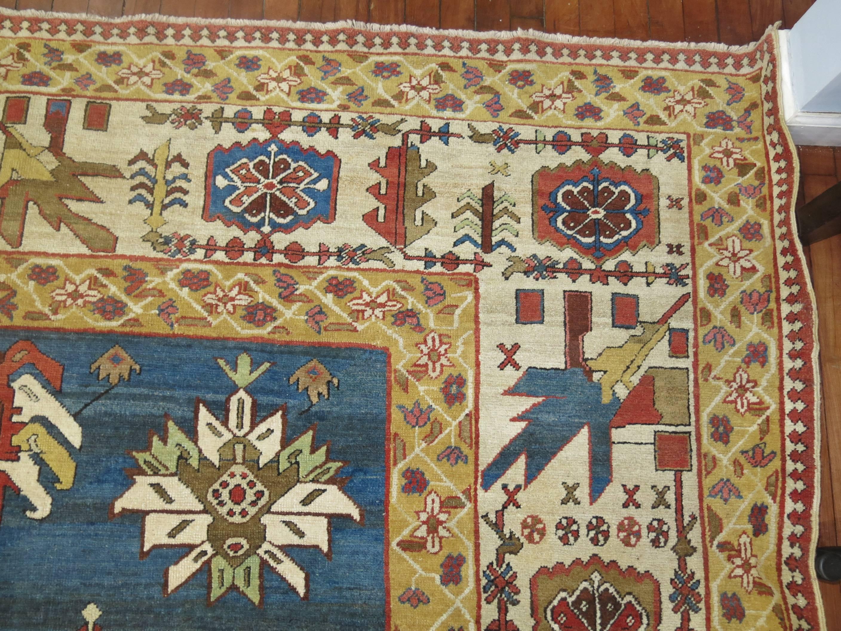 Phenomenal Tribal Oversize Palace Antiker persischer Bakshaish Teppich (Handgeknüpft) im Angebot