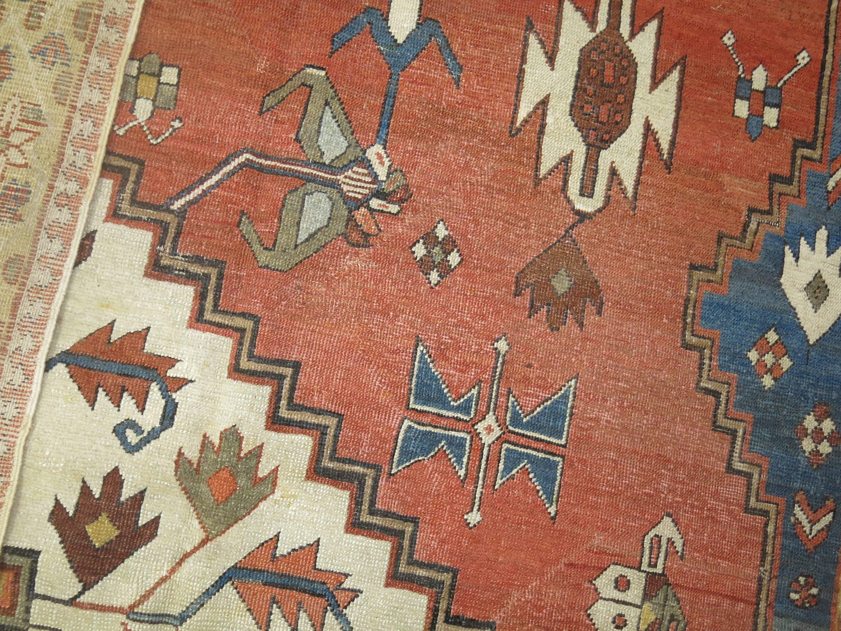 Phenomenal Tribal Oversize Palace Antiker persischer Bakshaish Teppich (19. Jahrhundert) im Angebot
