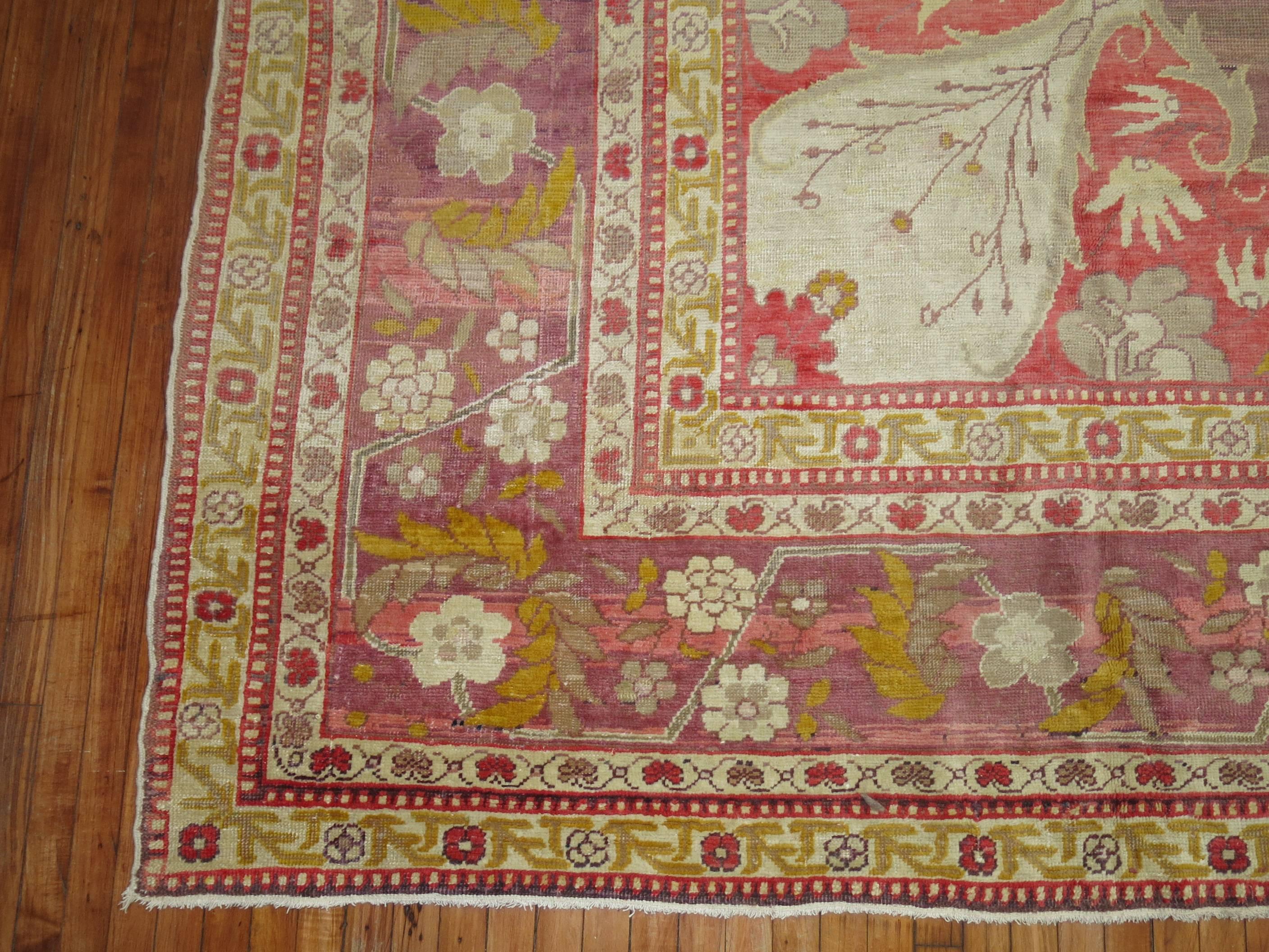 Antique Turkish Herekeh Rug For Sale 3