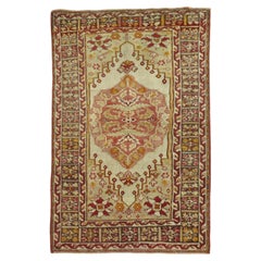 Zabihi Collection Antique Ivory Turkish Scatter Size Rug