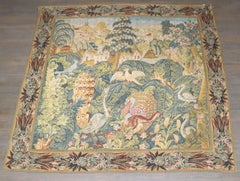 Zabihi Collection mid 20th Century french Aubusson Hand Loom Tapestry