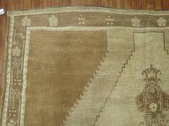 Vintage Turkish Kars Formal Medallion Carpet