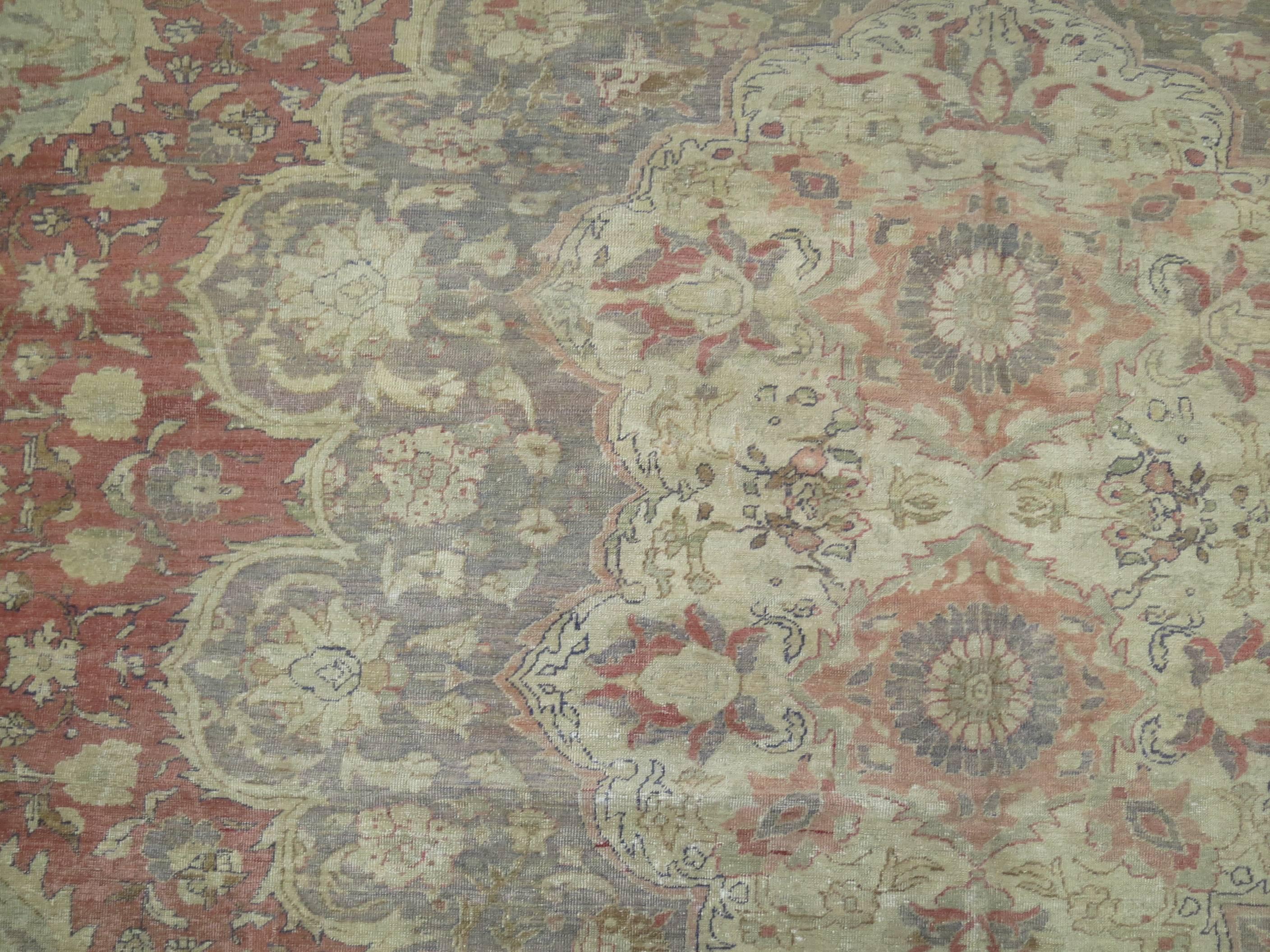 Zabihi Collection 19th Century Antique Turkish Sivas Carpet In Good Condition For Sale In New York, NY