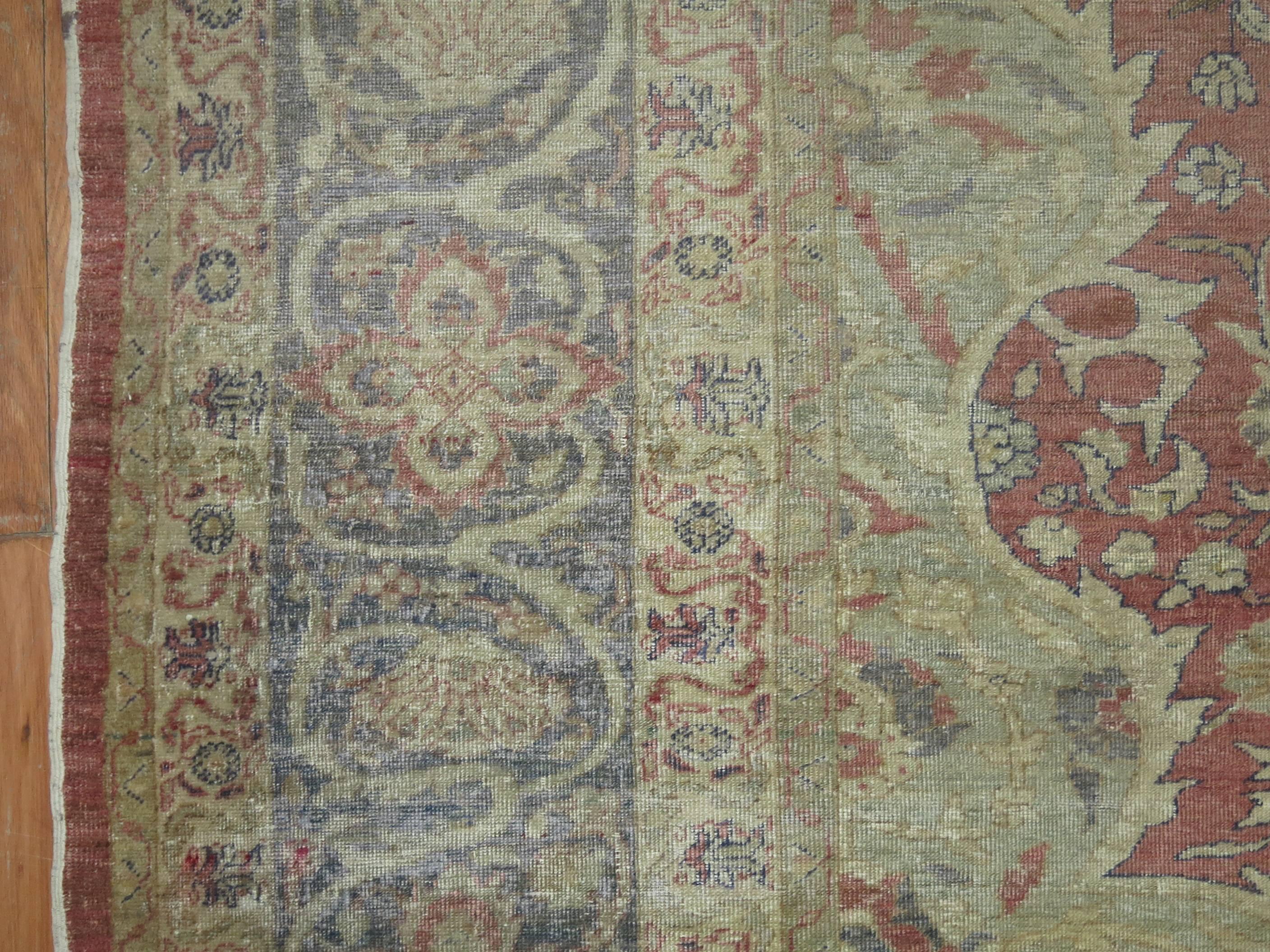 Zabihi Collection 19th Century Antique Turkish Sivas Carpet For Sale 2